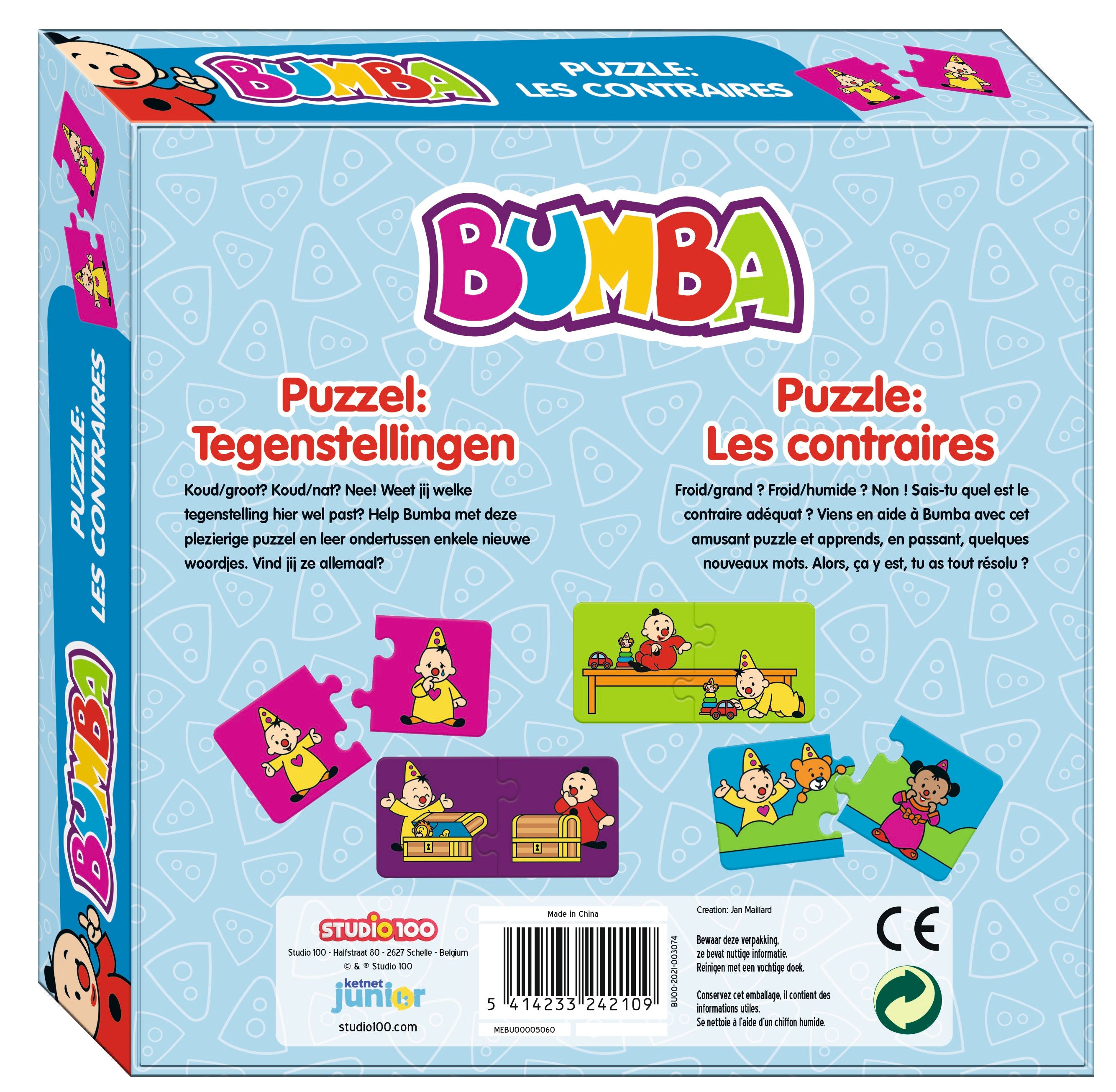 Bumba Puzzel "10 in 1 Tegenstellingen" – 10 puzzels van 2 stukken