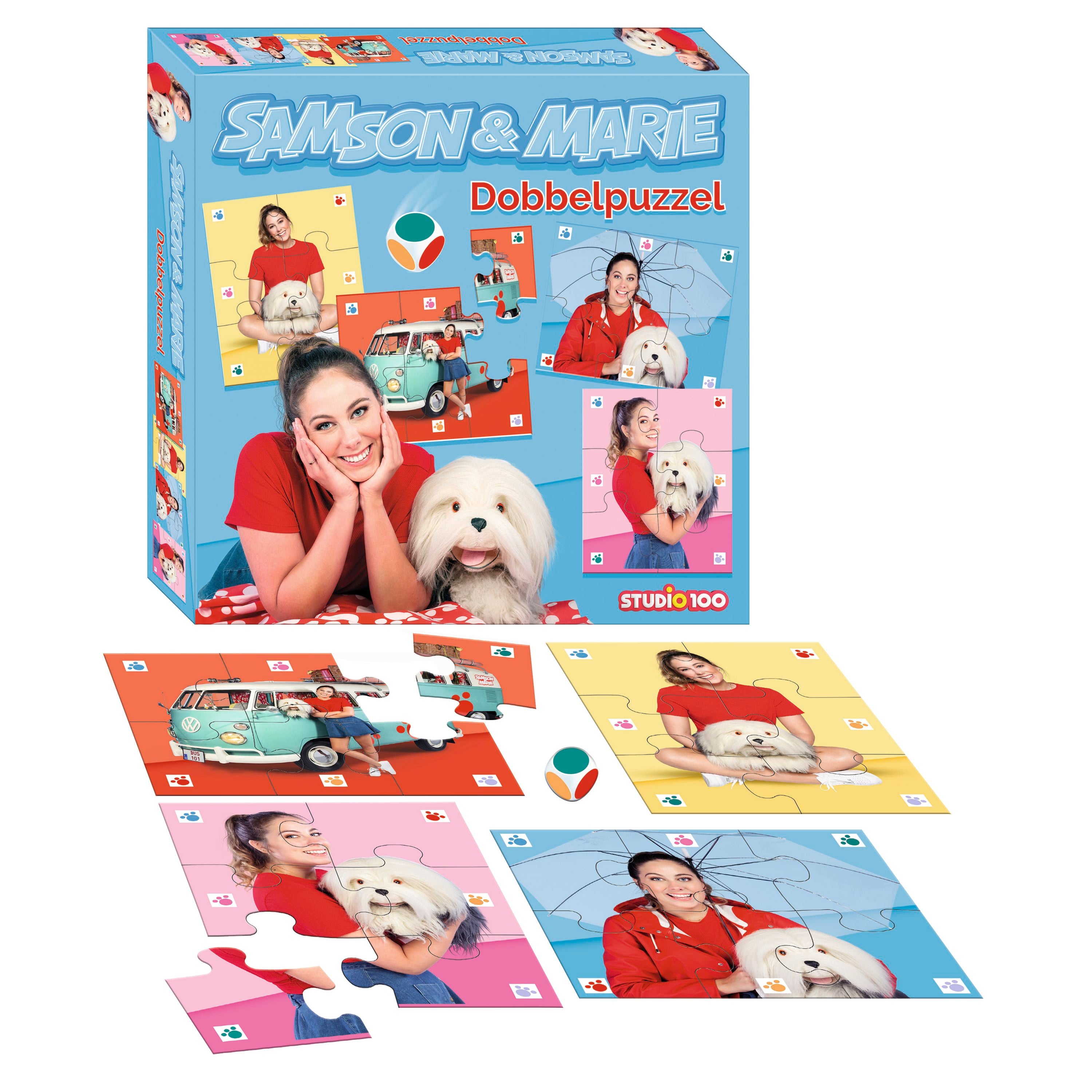 Samson & Marie Puzzel "Dobbelpuzzel" – 4 puzzels – 4x6 stukken