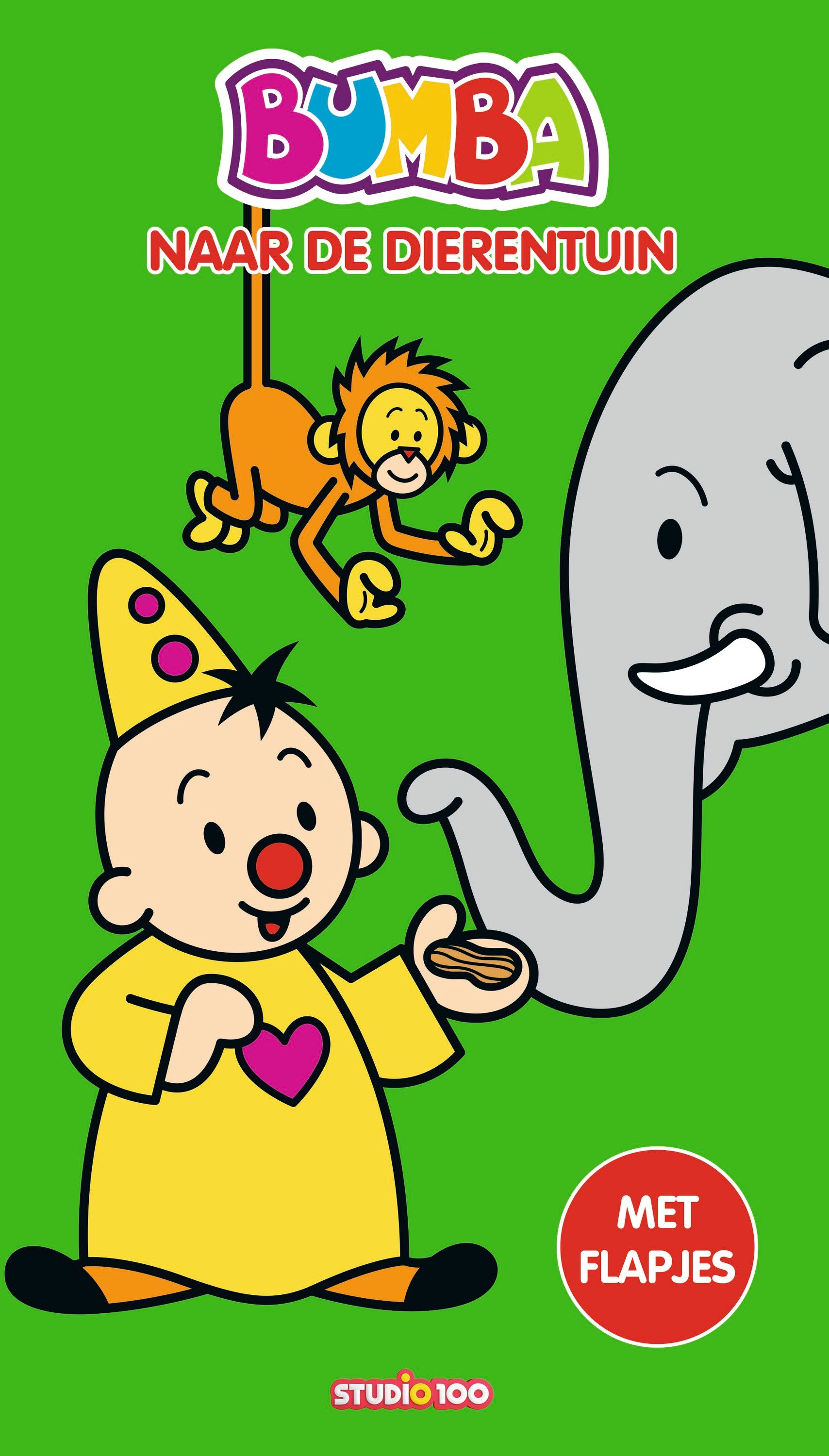 Bumba Kartonboek "Naar de dierentuin" - Met flapjes (lang)