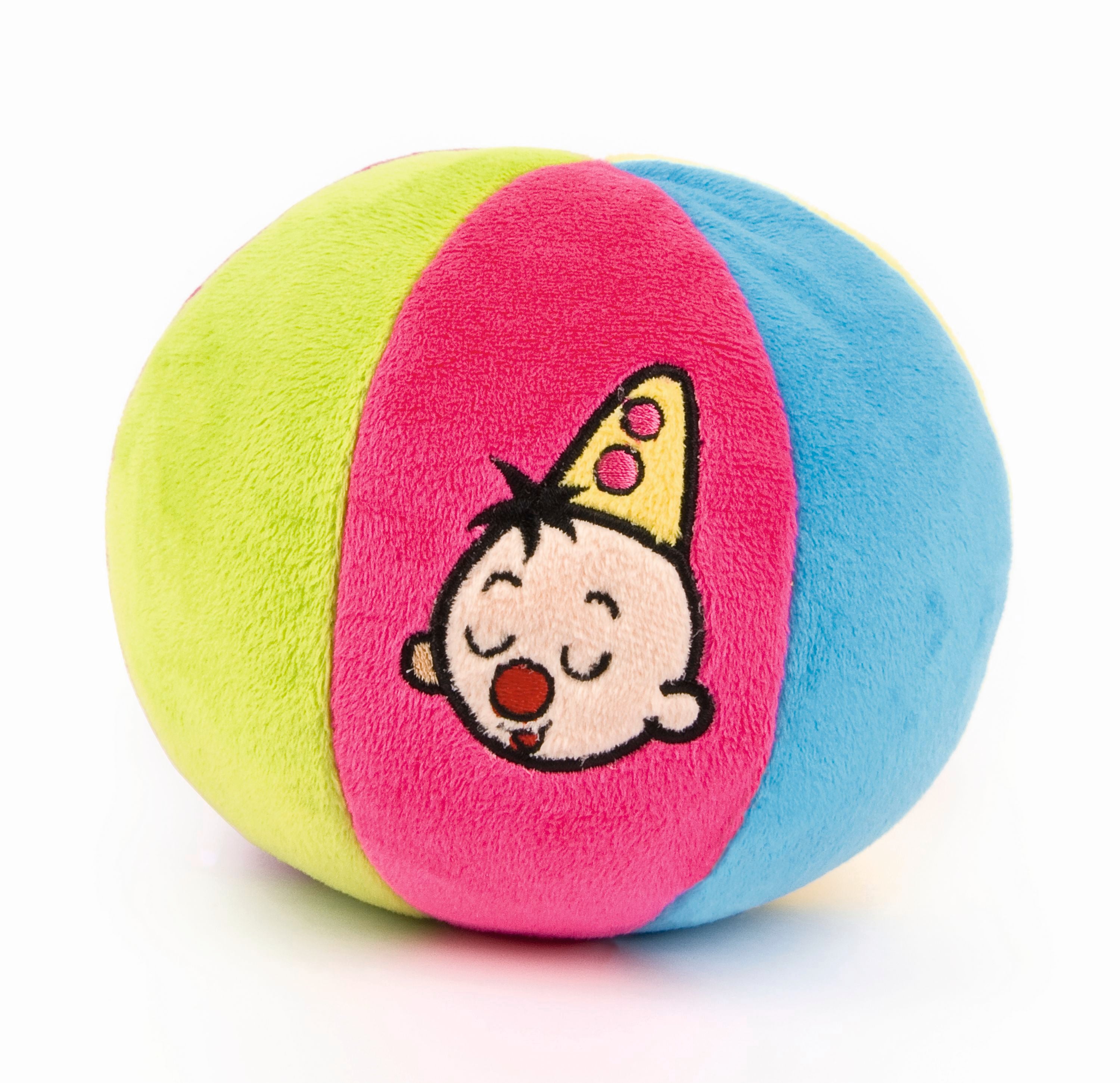 Bumba Pluche balletje "Met rammelaar" – 12 cm