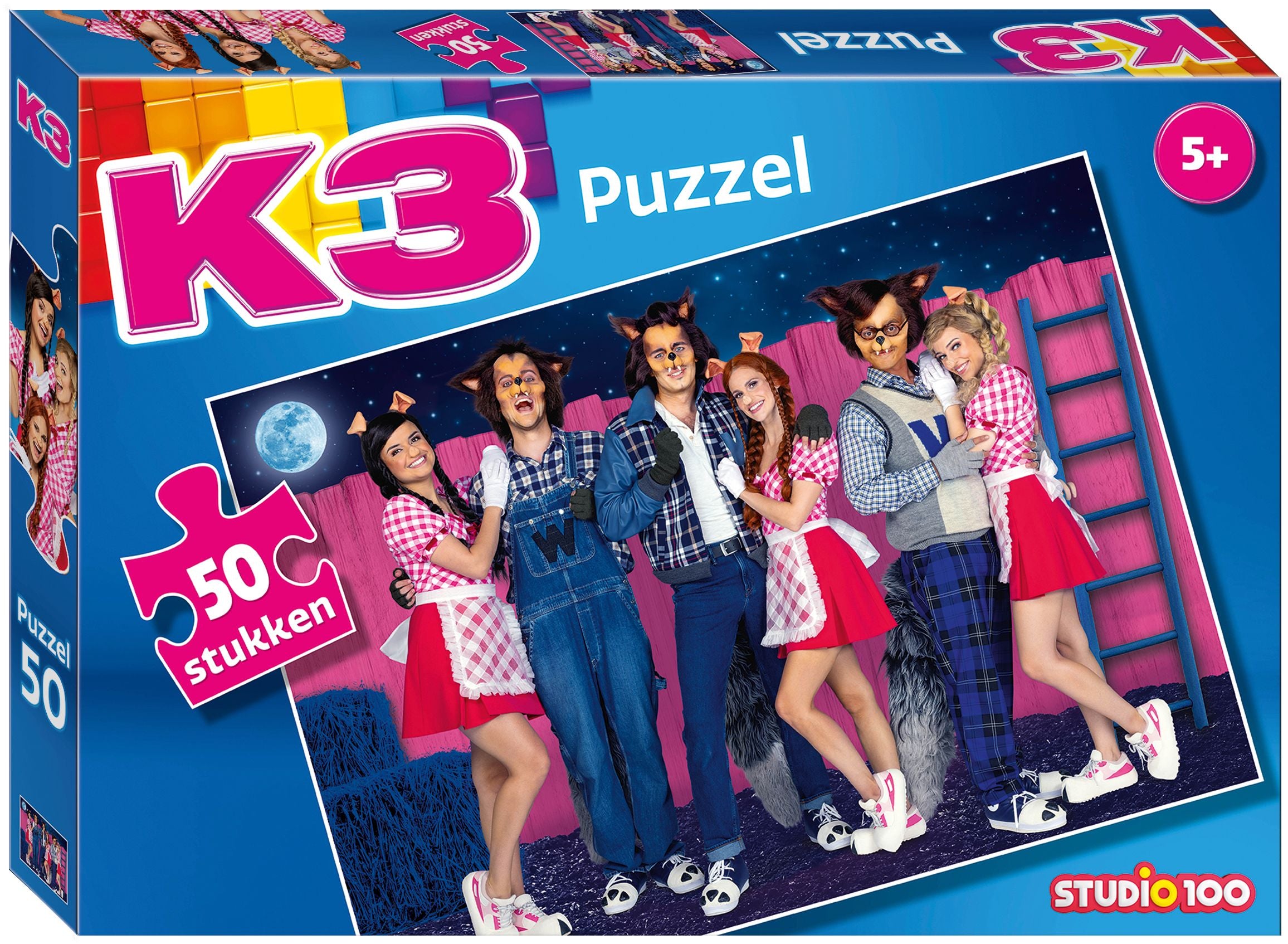 K3 Puzzel "De 3 Biggetjes en de Wolven" – 50 stukjes