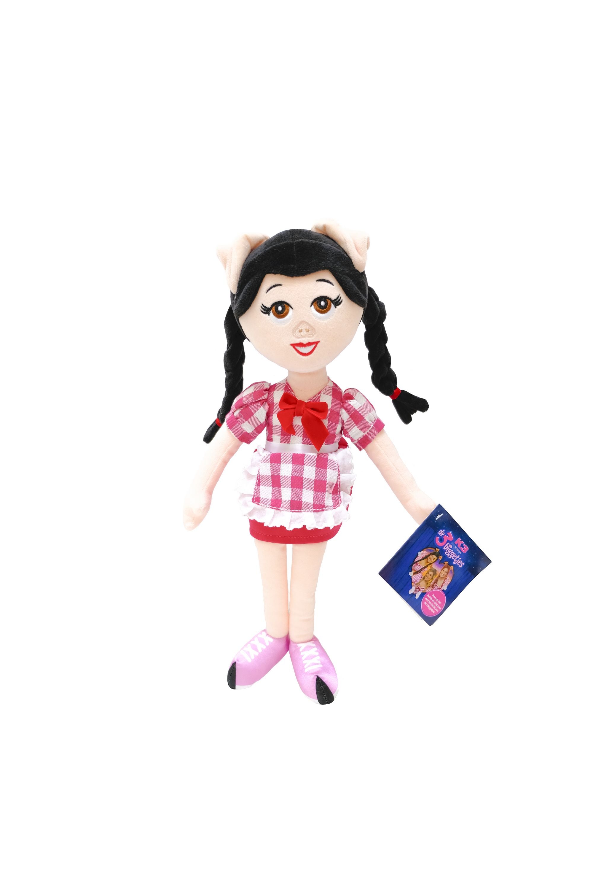K3 Knuffel "Marthe De 3 Biggetjes" – Knuffelpop met muziek – 40 cm