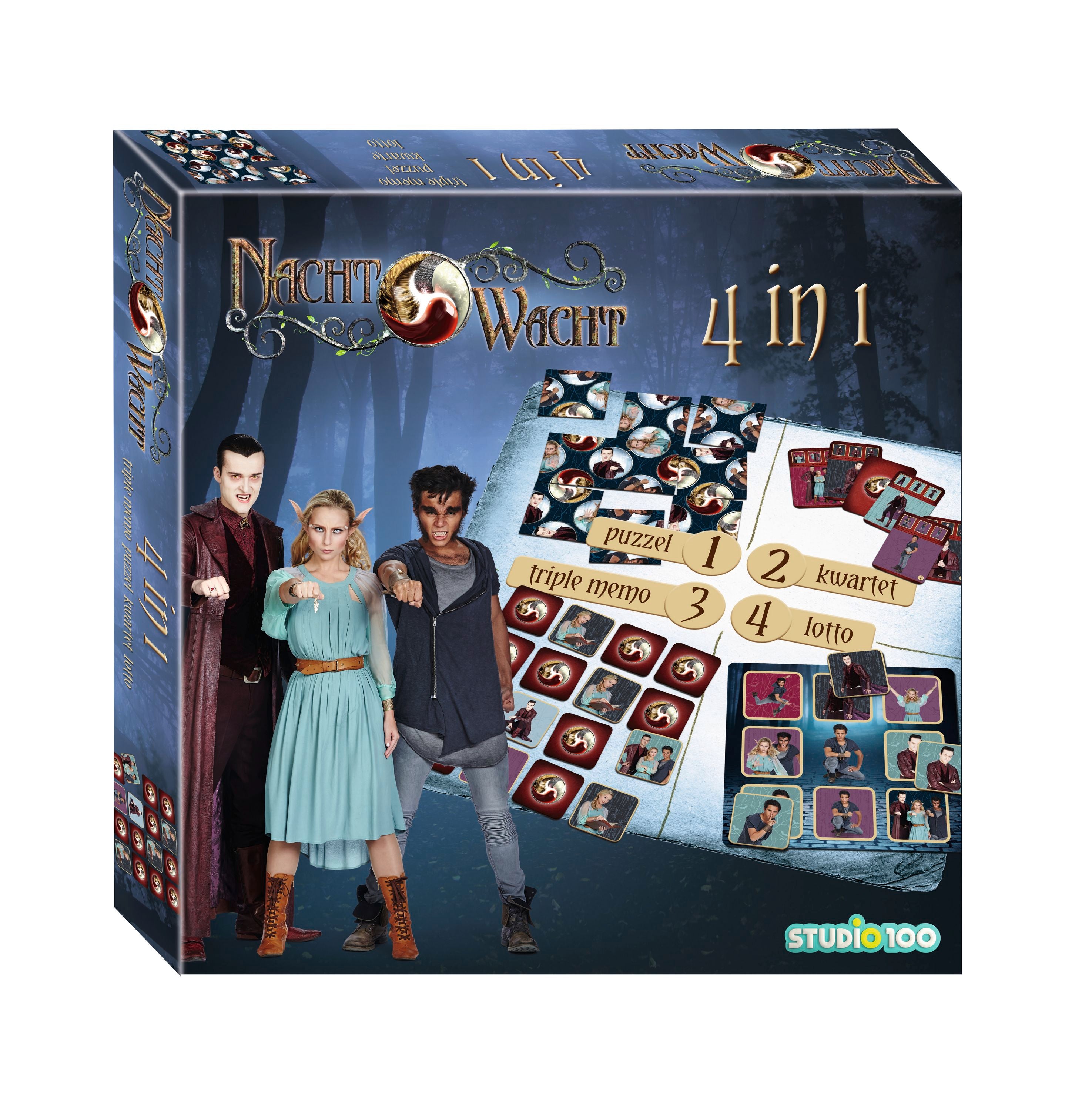 Nachtwacht Bordspel "4 in 1 spel"