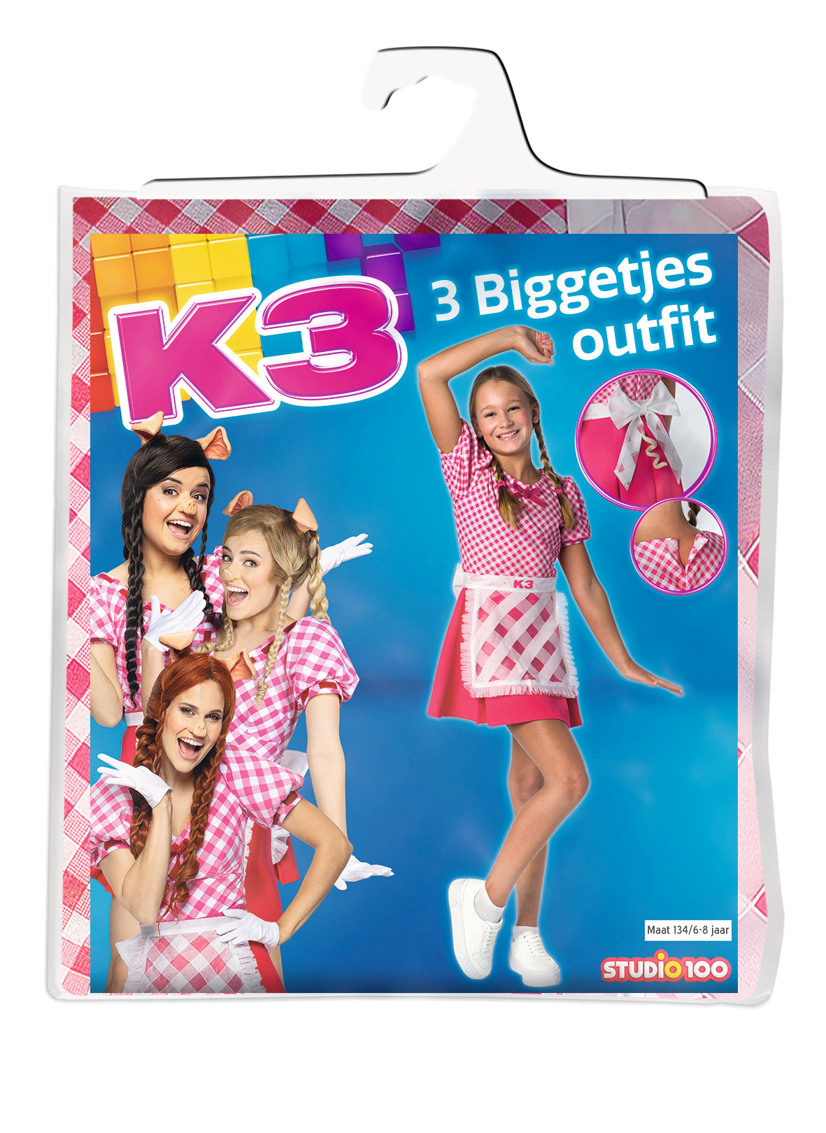 K3 Verkleedkleding "Verkleedjurk De 3 Biggetjes" –