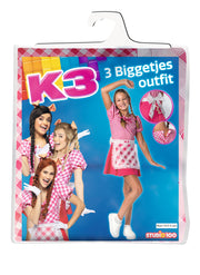 K3 Verkleedkleding "Verkleedjurk De 3 Biggetjes" –