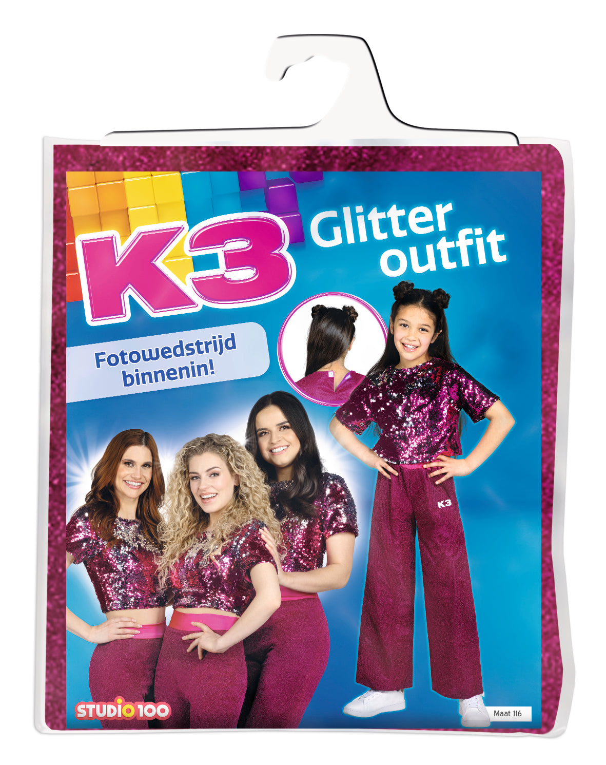 K3 Verkleedkleding Glitteroutfit - Roze