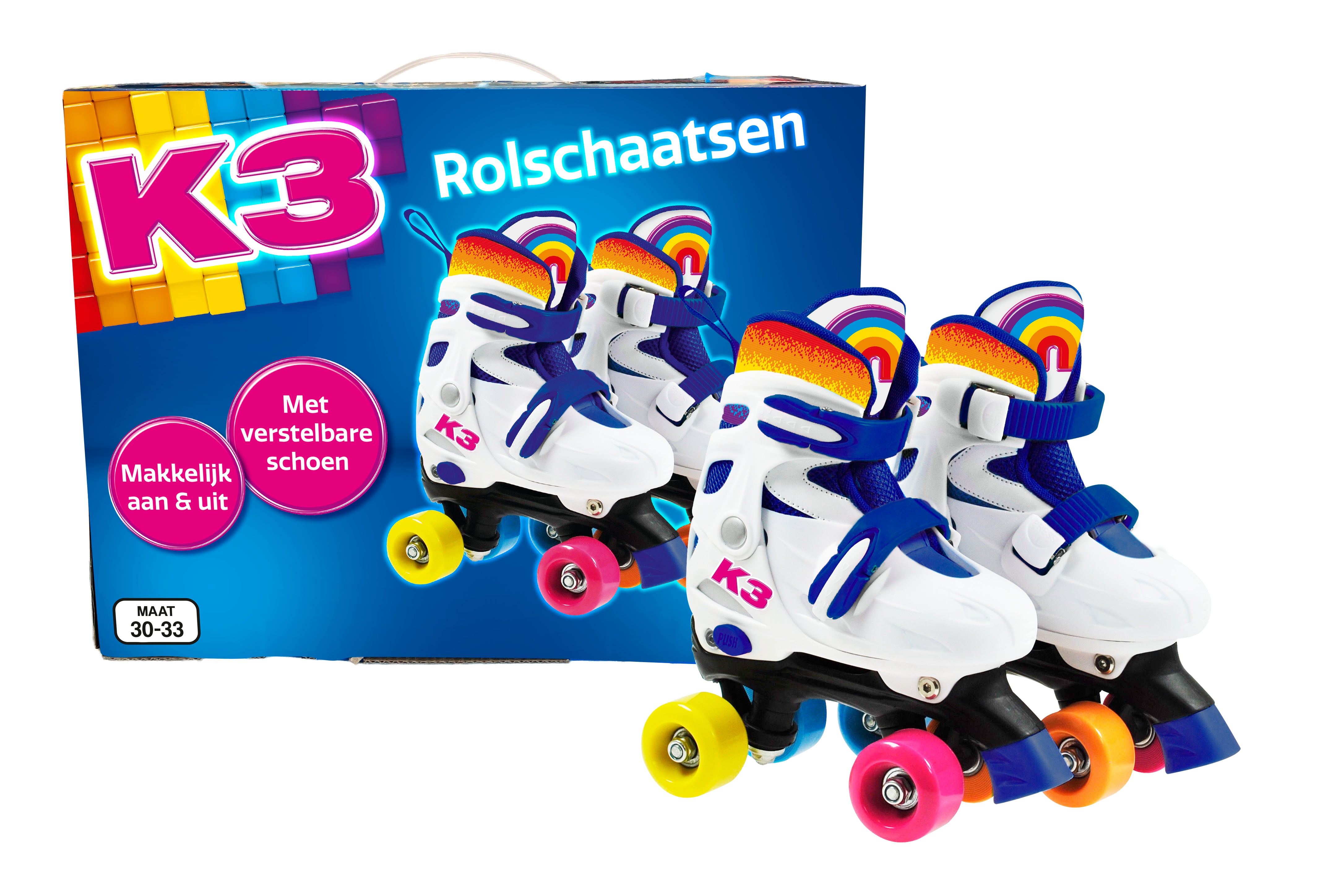 K3 Rolschaatsen "Verstelbaar in 4 maten" – Maat
