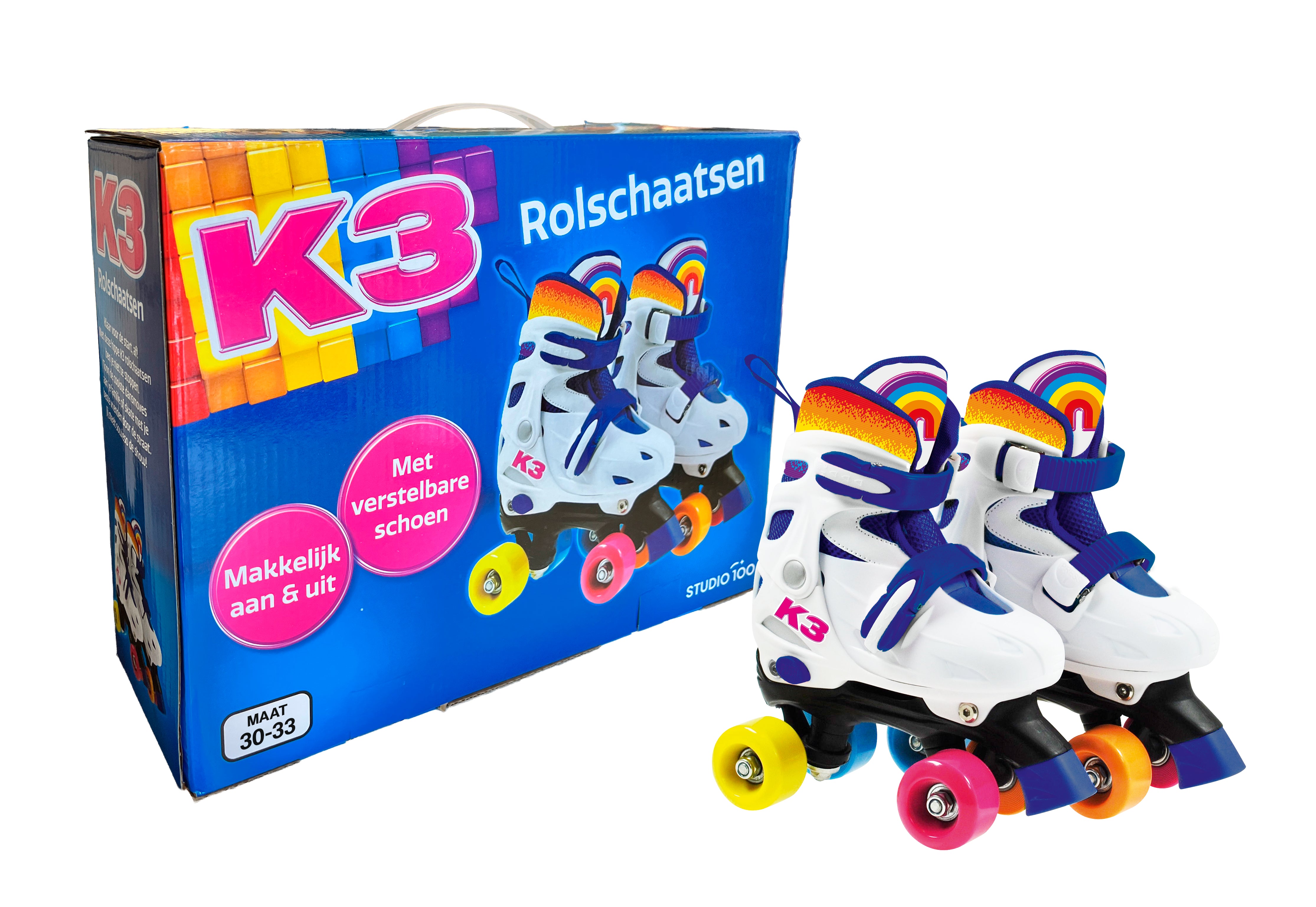 K3 Rolschaatsen "Verstelbaar in 4 maten" – Maat