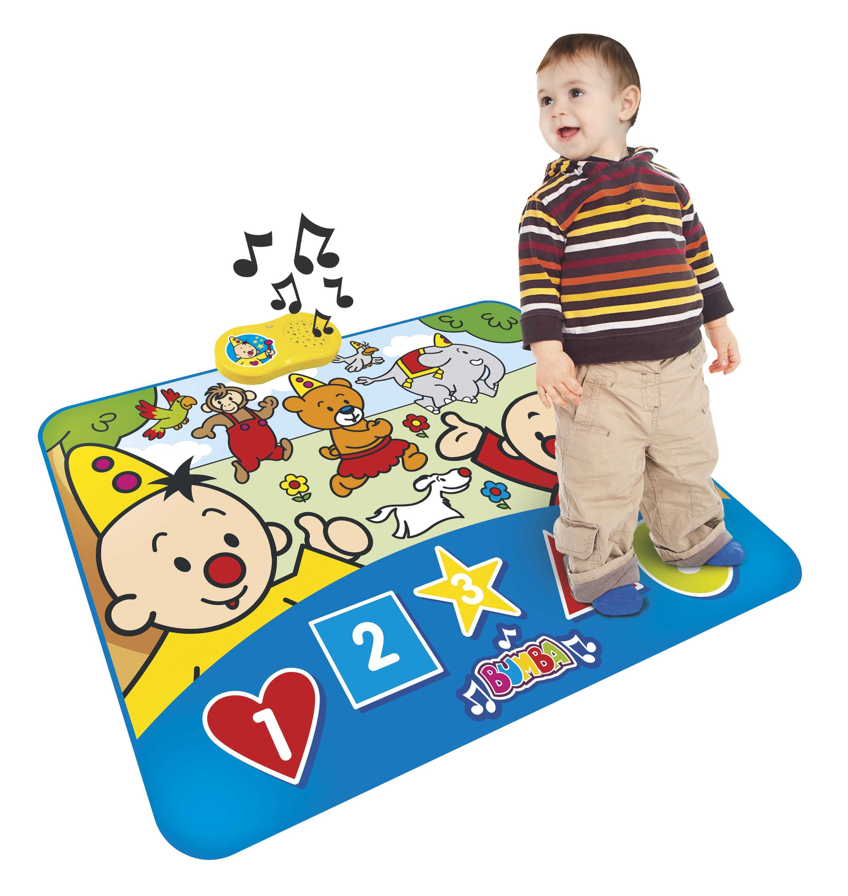 Bumba Speelkleed "Interactieve speelmat" – 6 dierengeluiden - 90 x 70 cm - Batterijen inbegrepen