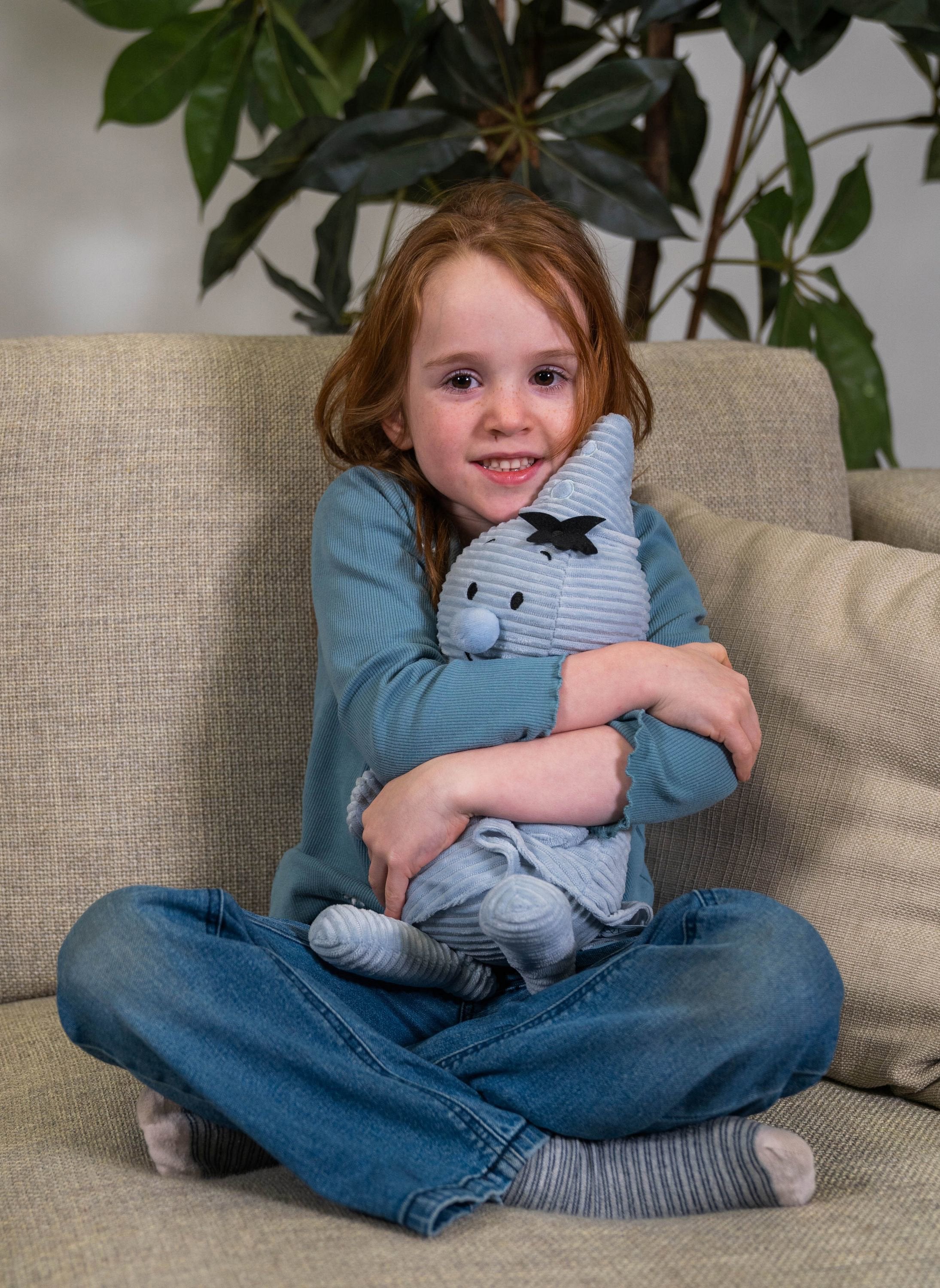 Bumba Corduroy Knuffel "Zachte pluche" – Blauw – 35 cm