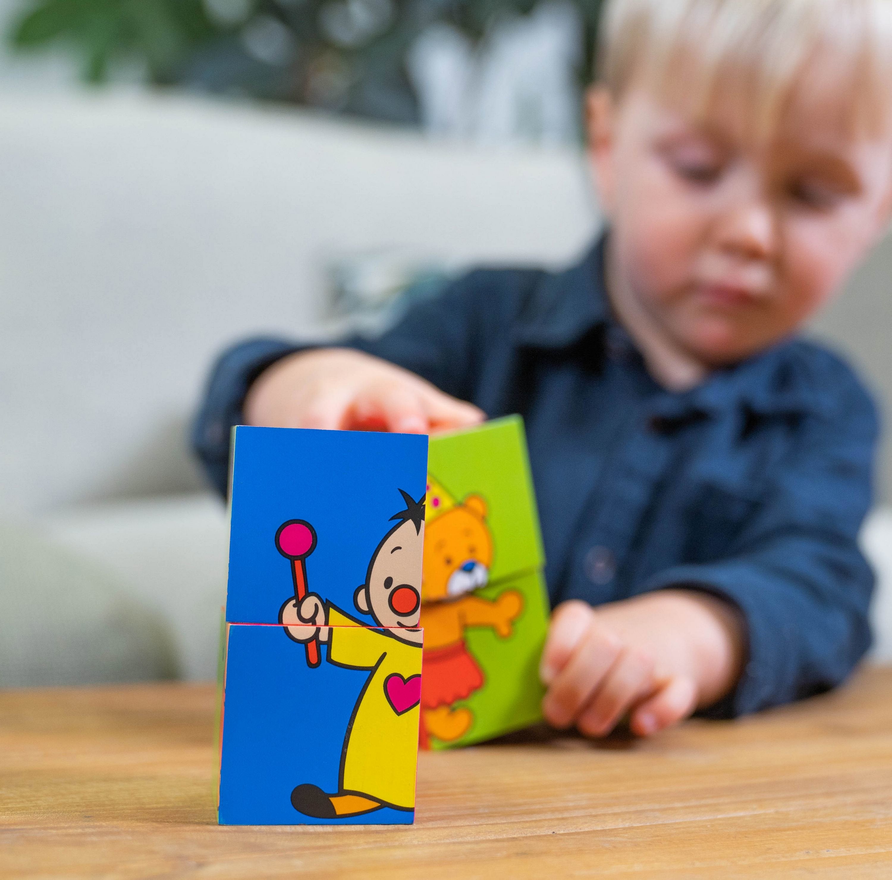 Bumba Houten kleurrijke blokpuzzel "4 blokken"