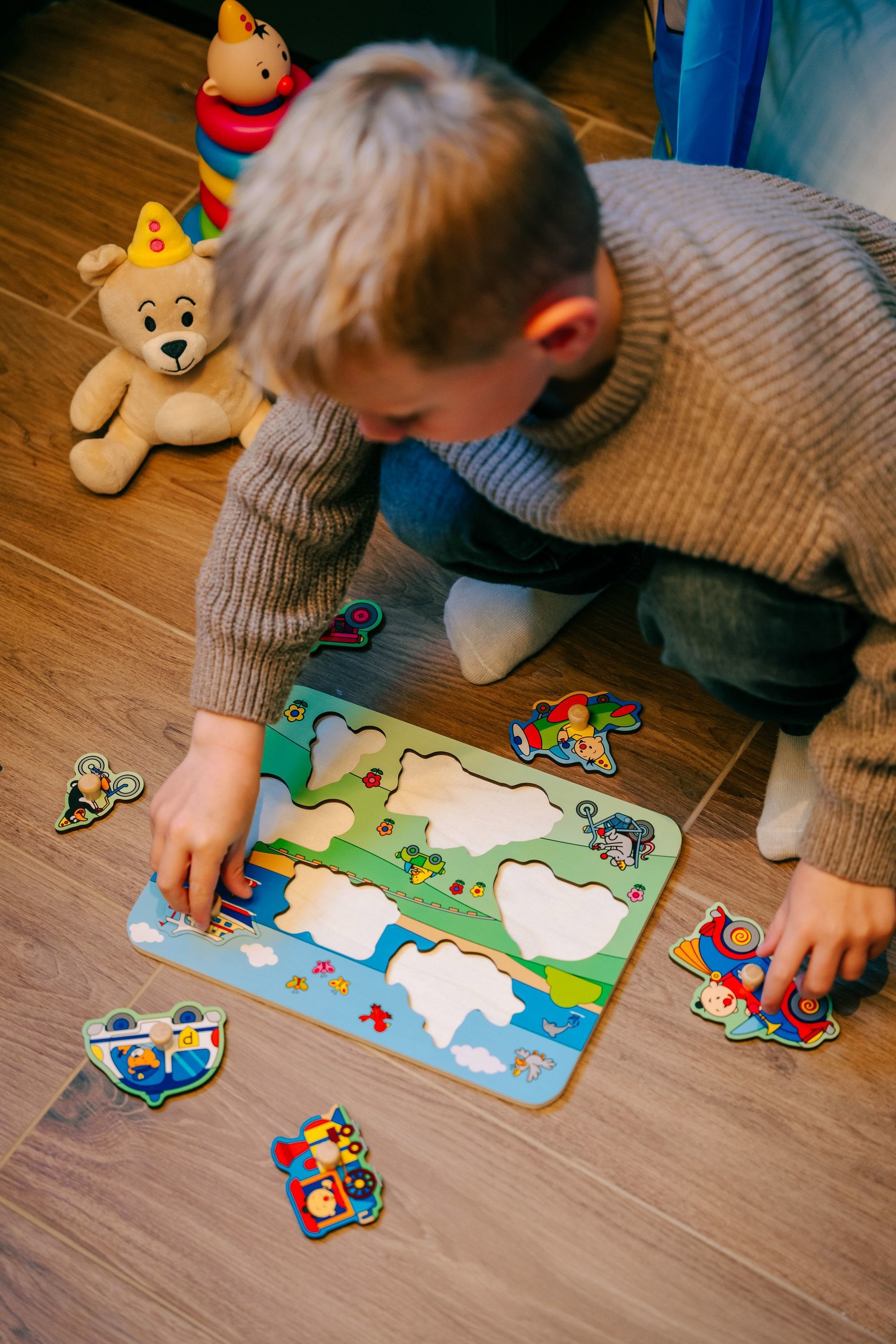Bumba Houten inlegpuzzel "Voertuigen"