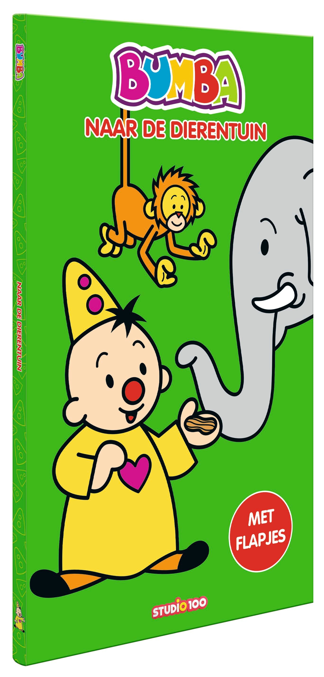 Bumba Kartonboek "Naar de dierentuin" - Met flapjes (lang)