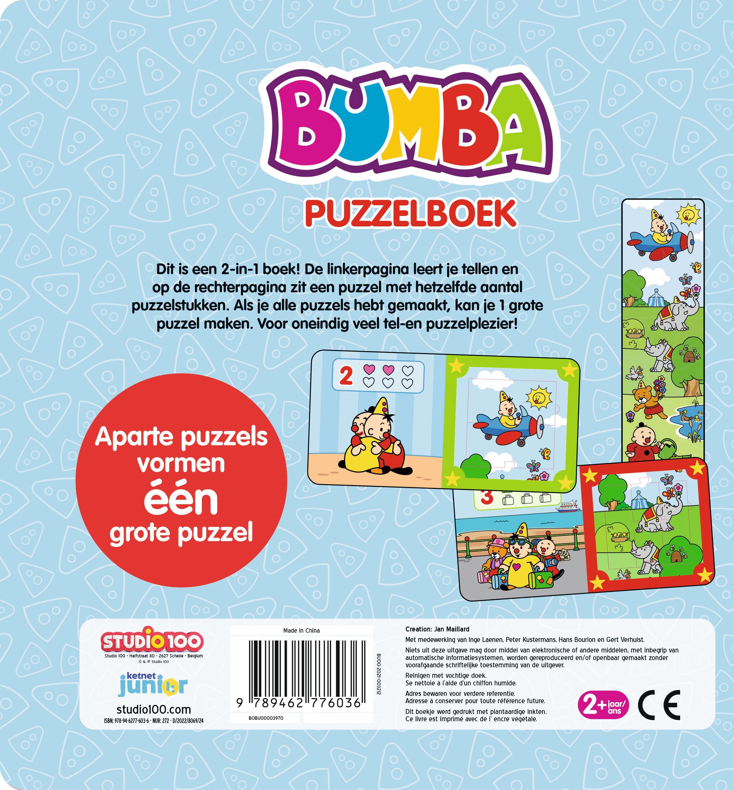 Bumba Puzzelboek "Leer puzzelen en tellen"