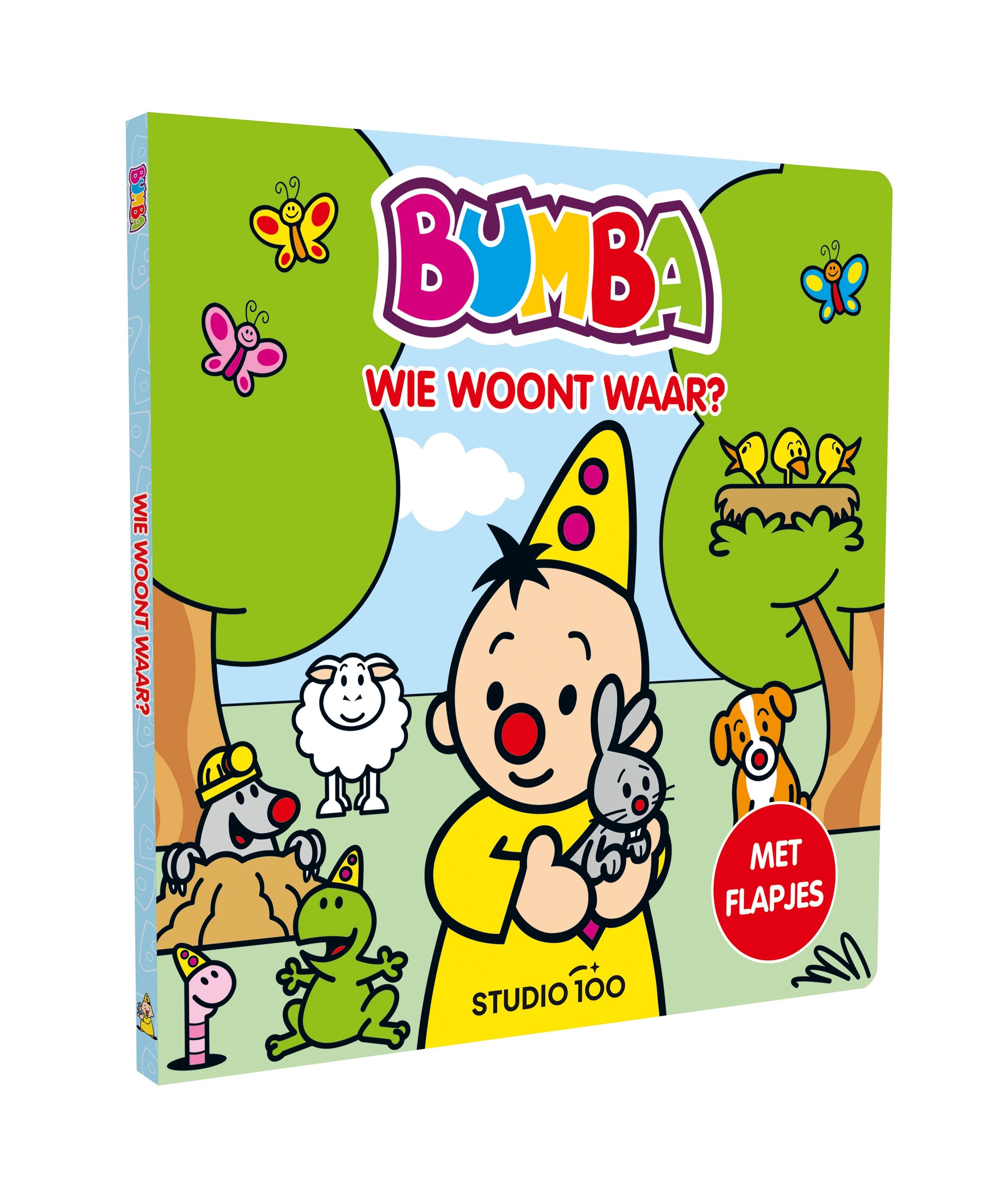Bumba Kartonboek "Wie woont waar?" - Met flapjes