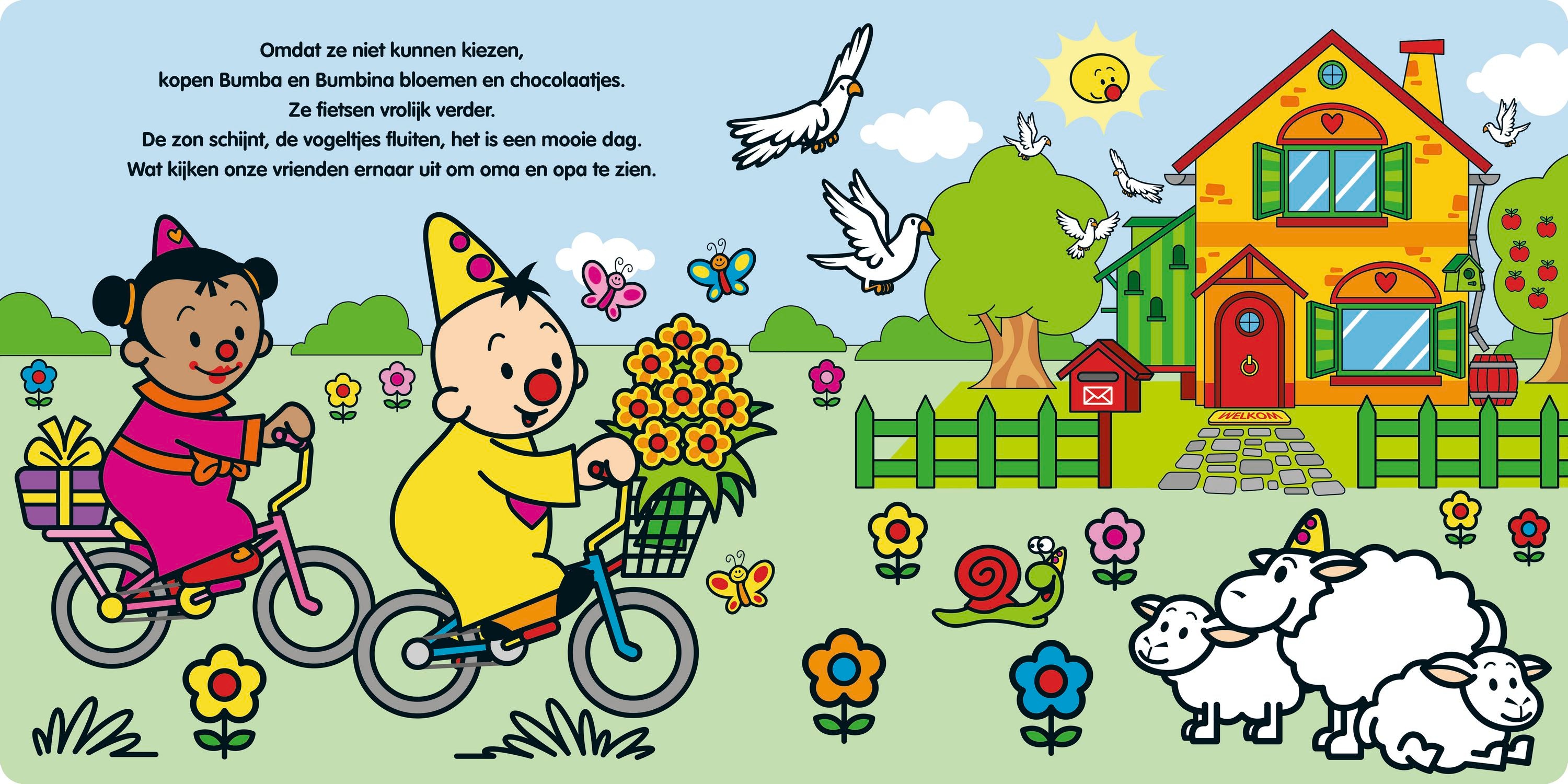 Bumba Kartonboek "Op bezoek bij oma en opa"