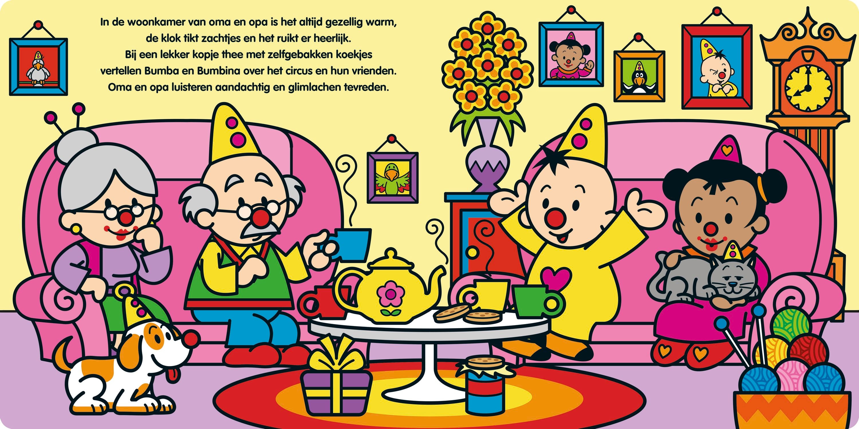 Bumba Kartonboek "Op bezoek bij oma en opa"