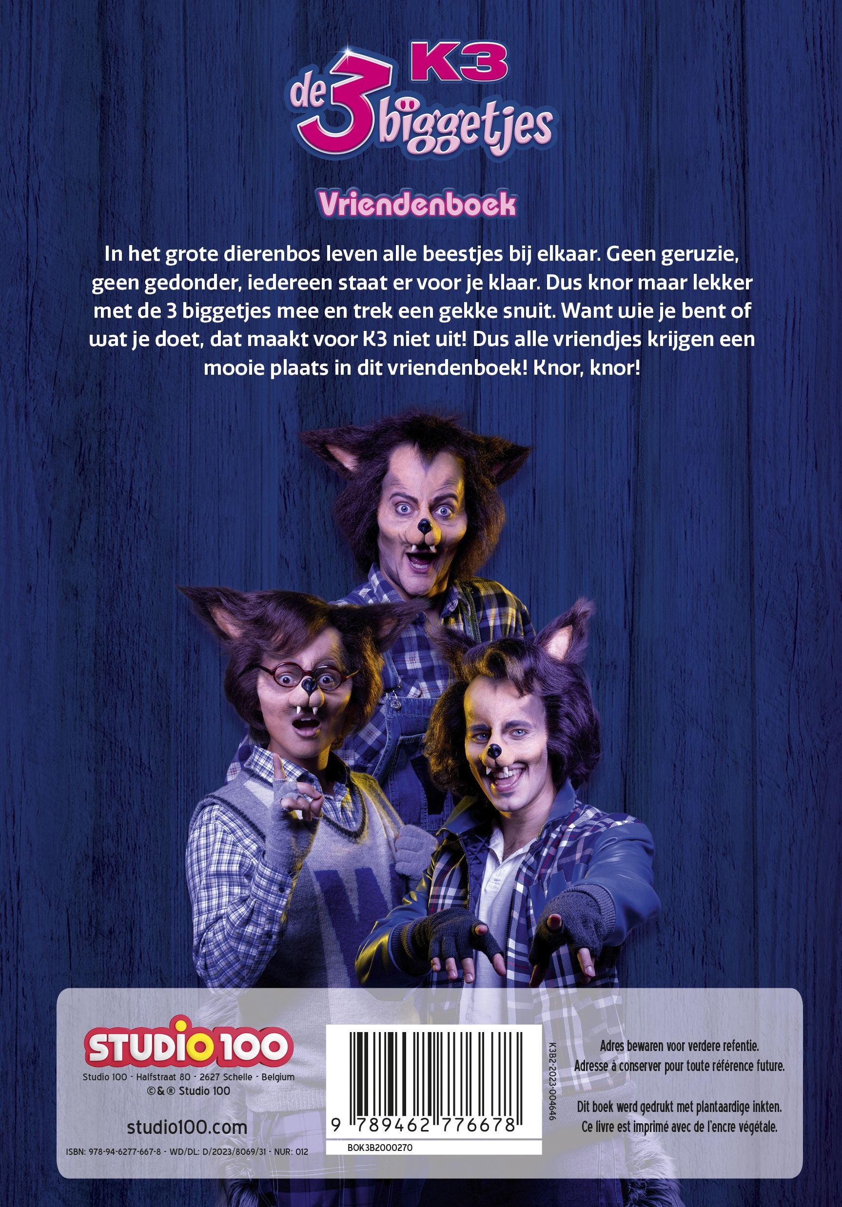 K3 Vriendenboek "3 biggetjes"