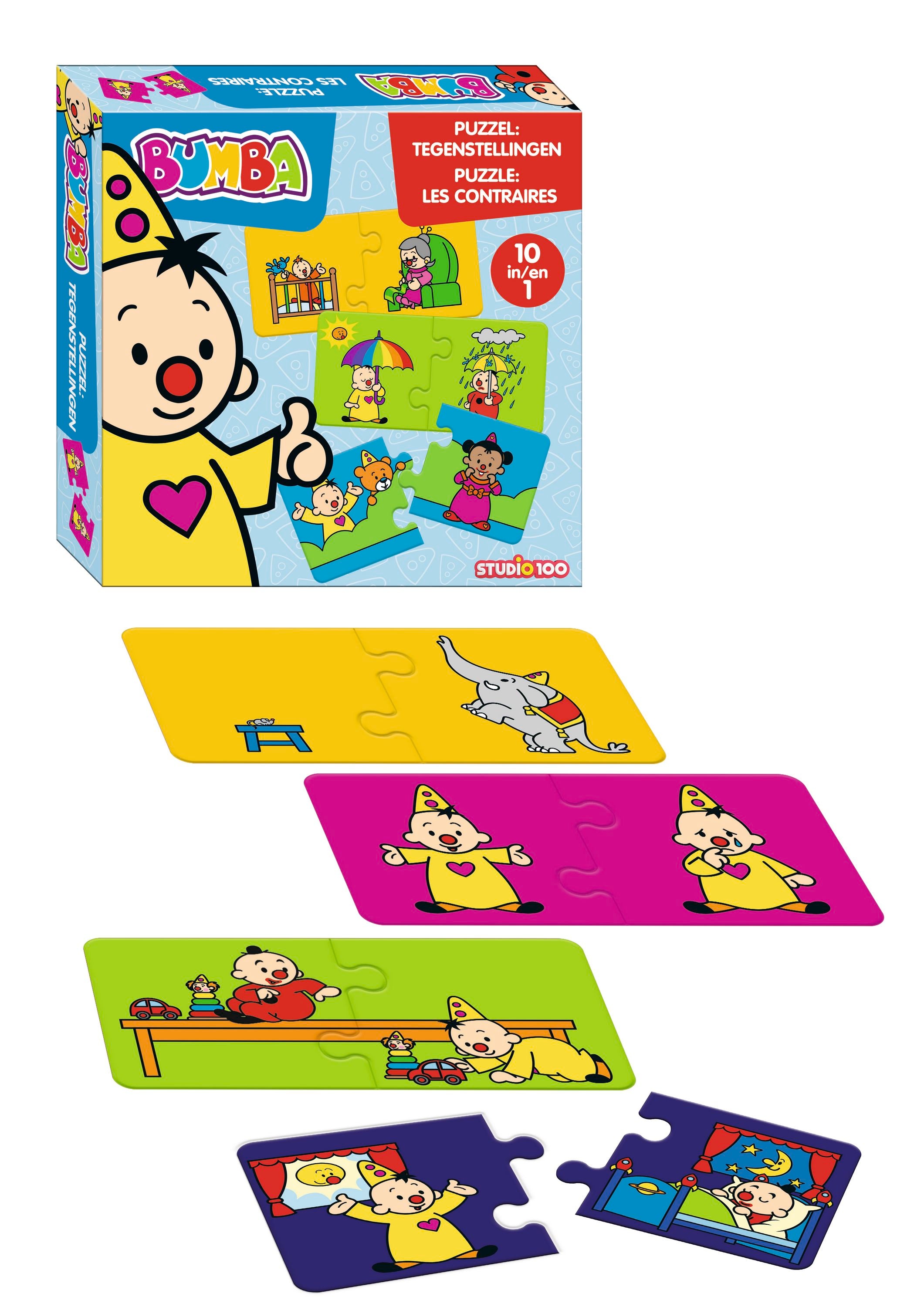 Bumba Puzzel "10 in 1 Tegenstellingen" – 10 puzzels van 2 stukken