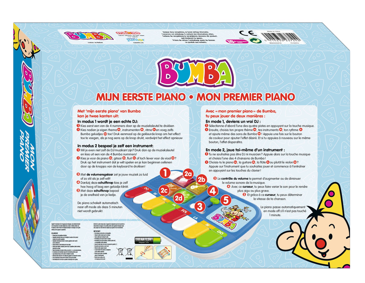 Bumba Speelgoedinstrument "Mijn eerste piano" – Met 2 functies