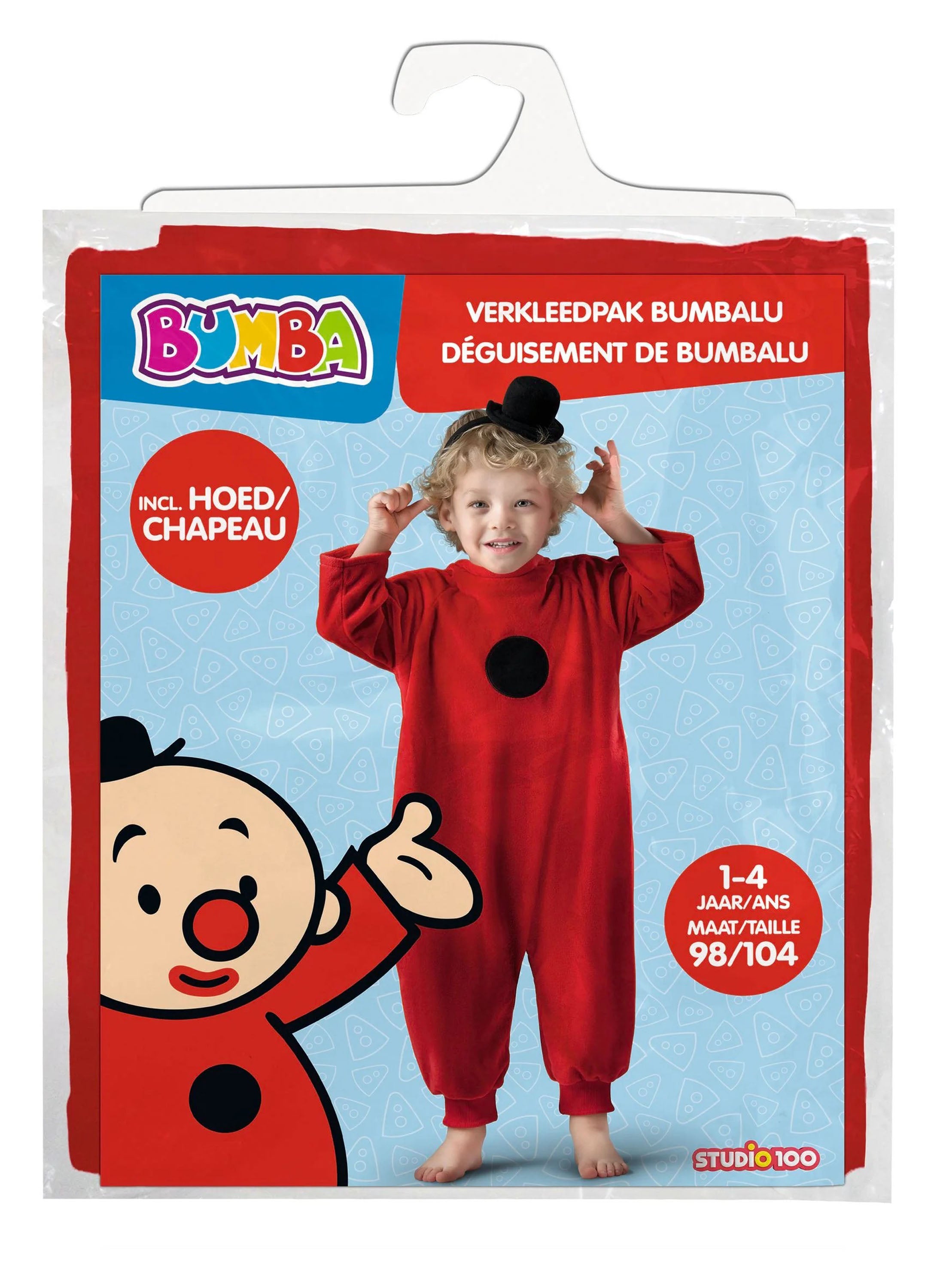 Bumba Verkleedkleding "Verkleedpak Bumbalu + hoed" – 1-4 Jaar – Maat 98/104