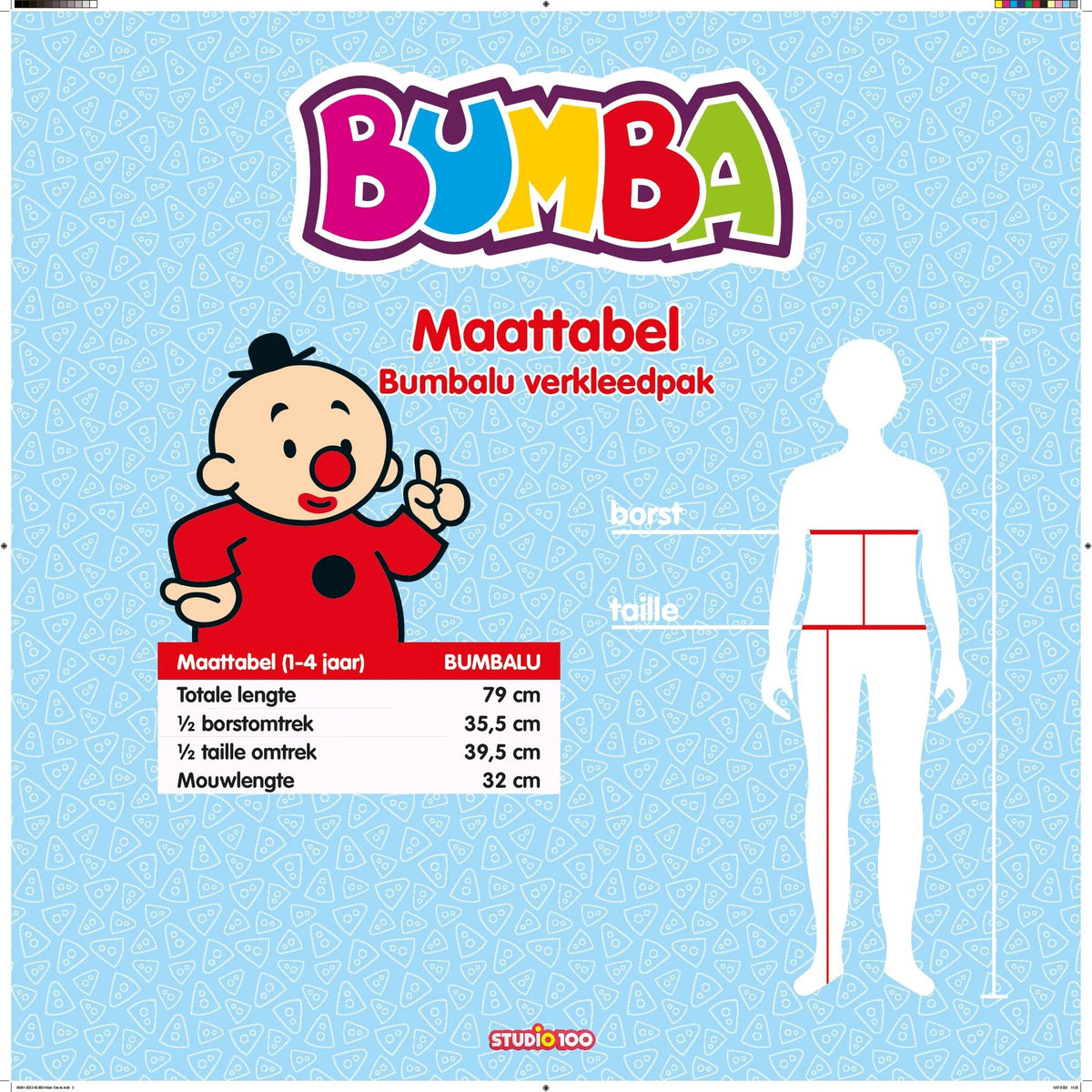Bumba Verkleedkleding "Verkleedpak Bumbalu + hoed" – 1-4 Jaar – Maat 98/104