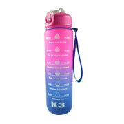 K3 Drinkfles "Motiverend" – 1 liter – Met pakkende titels van de grootste K3-hits