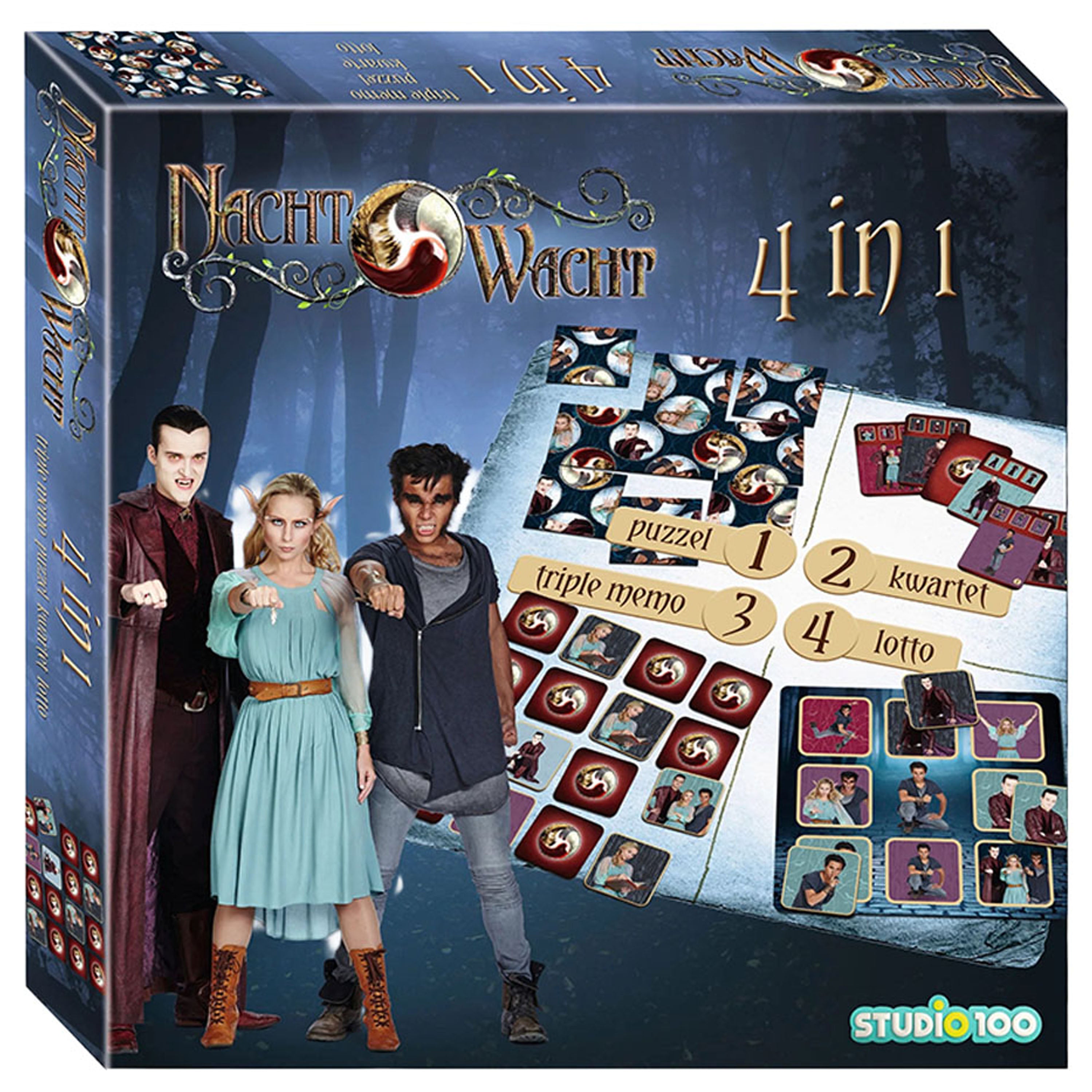 Nachtwacht Bordspel "4 in 1 spel"