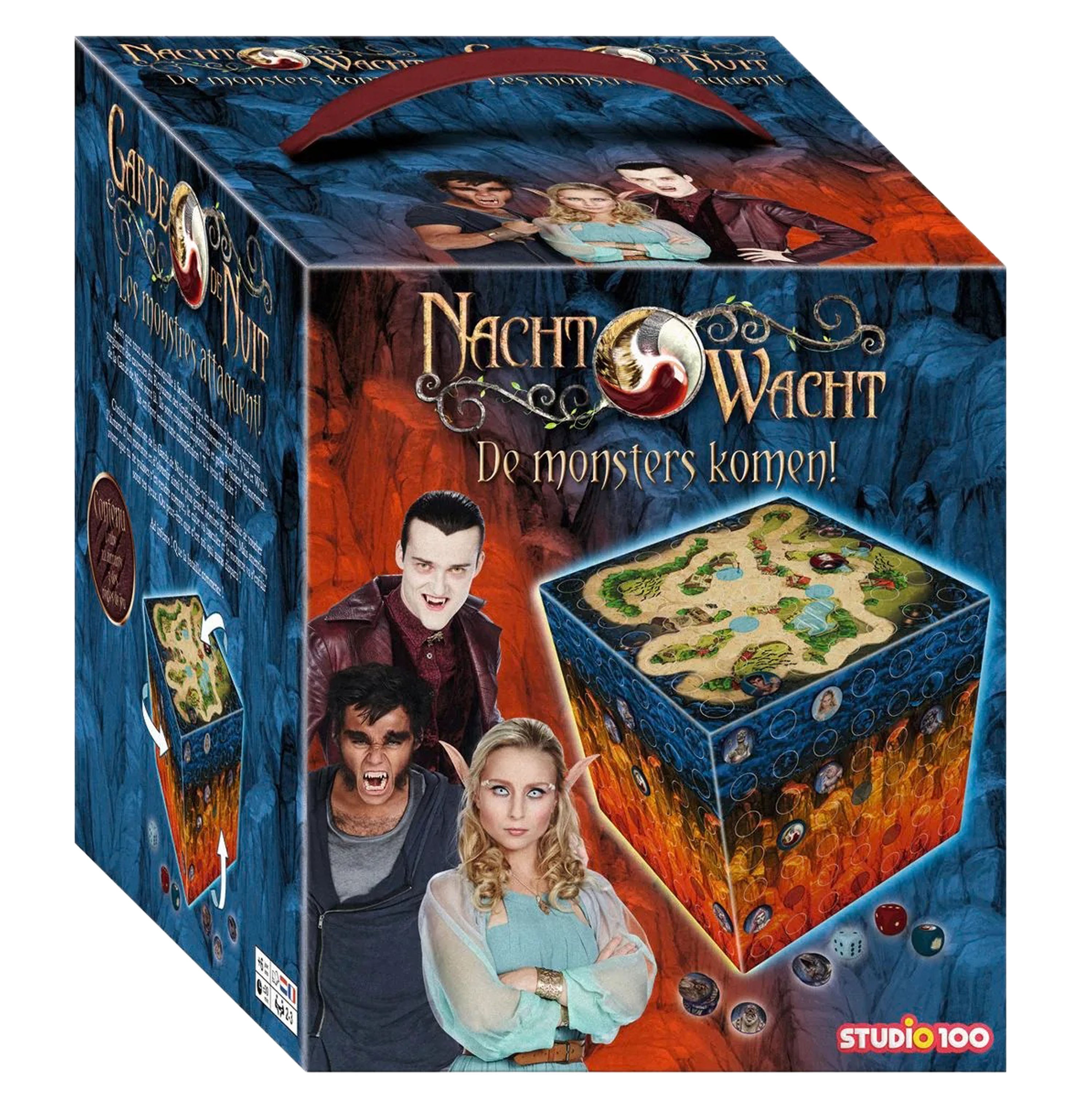 Nachtwacht Bordspel "Monsters komen" – Bord in de vorm van een kubus