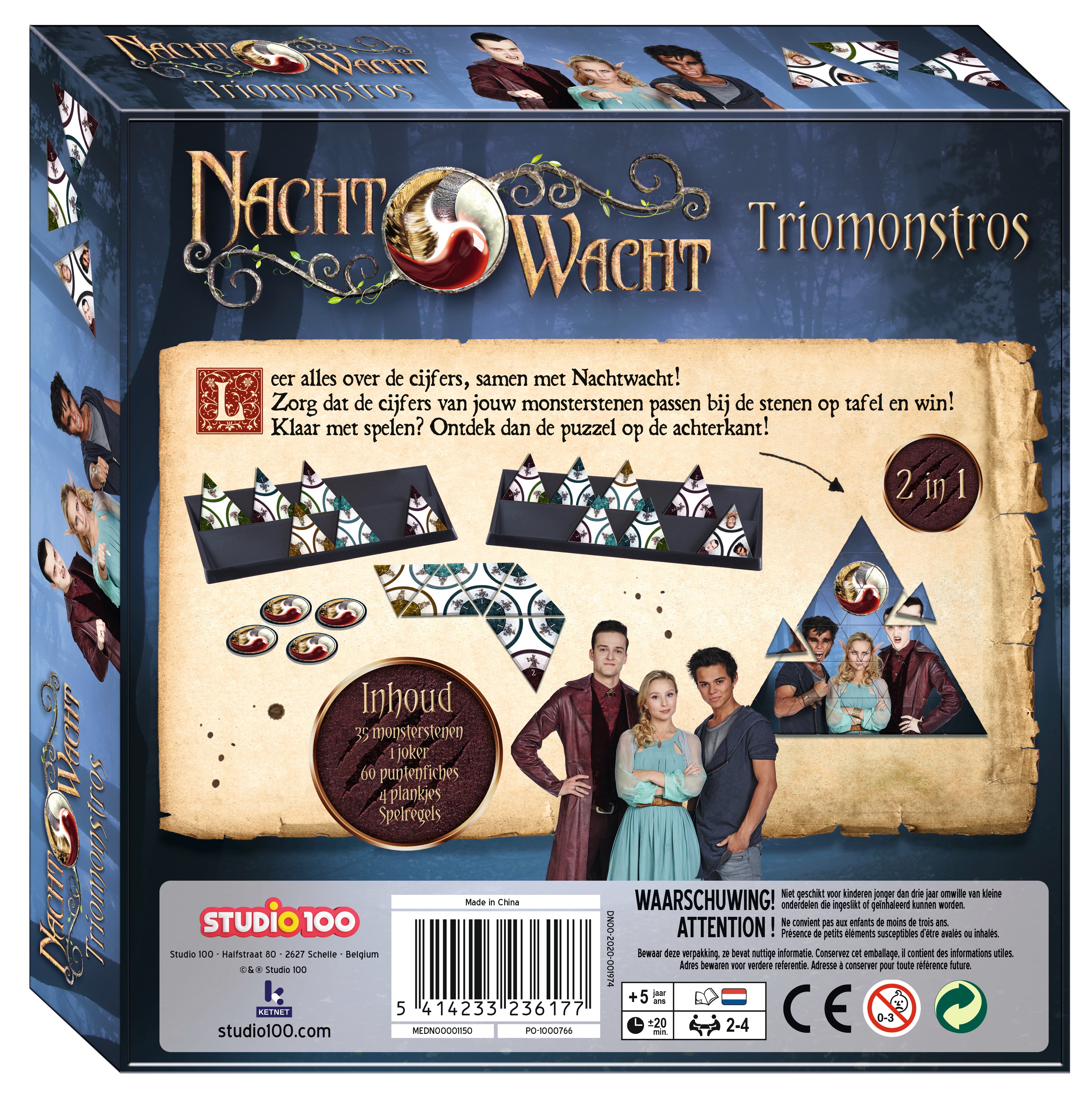 Nachtwacht Spel "Triomonstros"