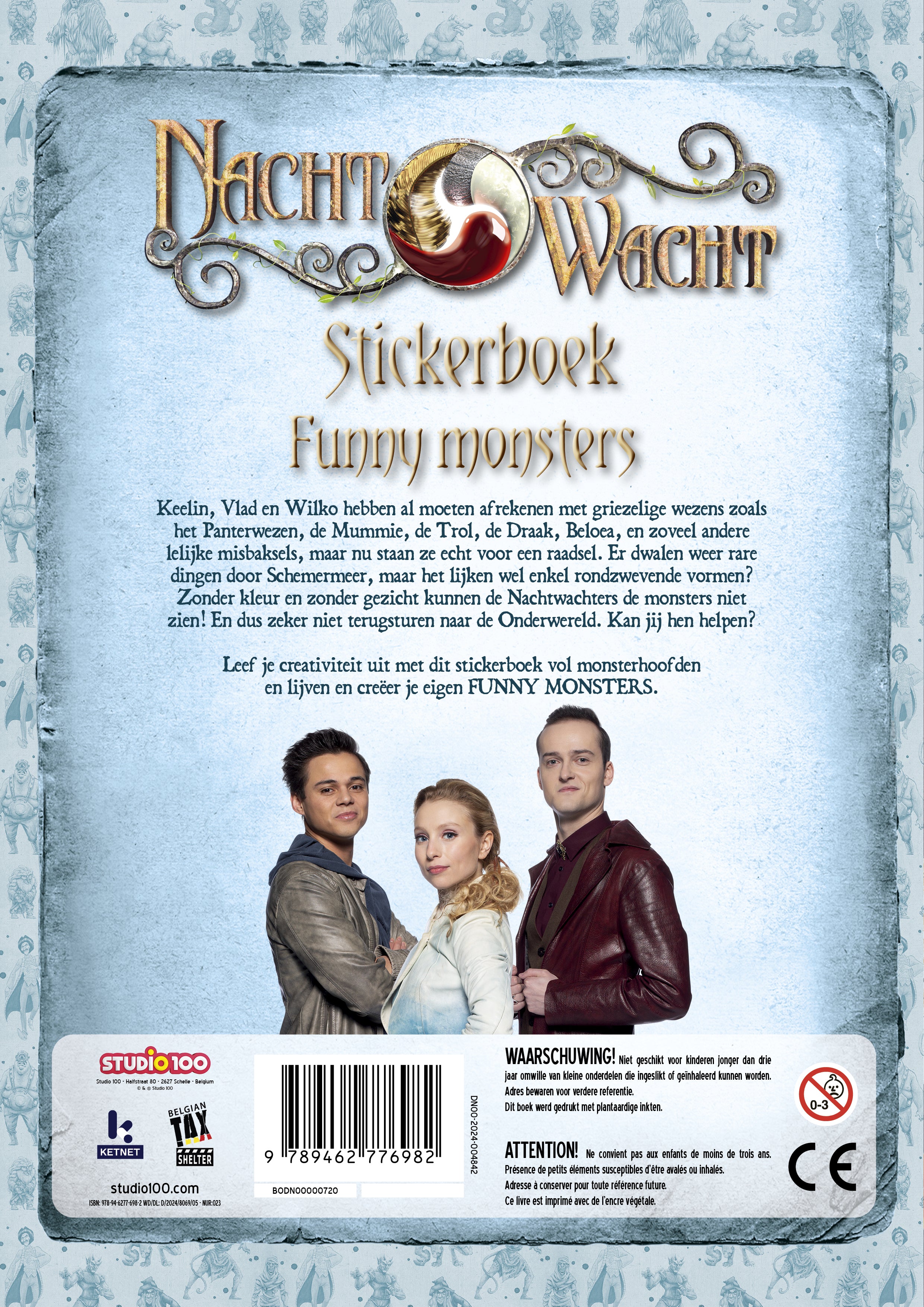 Nachtwacht Stickerboek "Funny monsters"