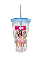 K3 Drinkbeker Met Rietje - Confetti