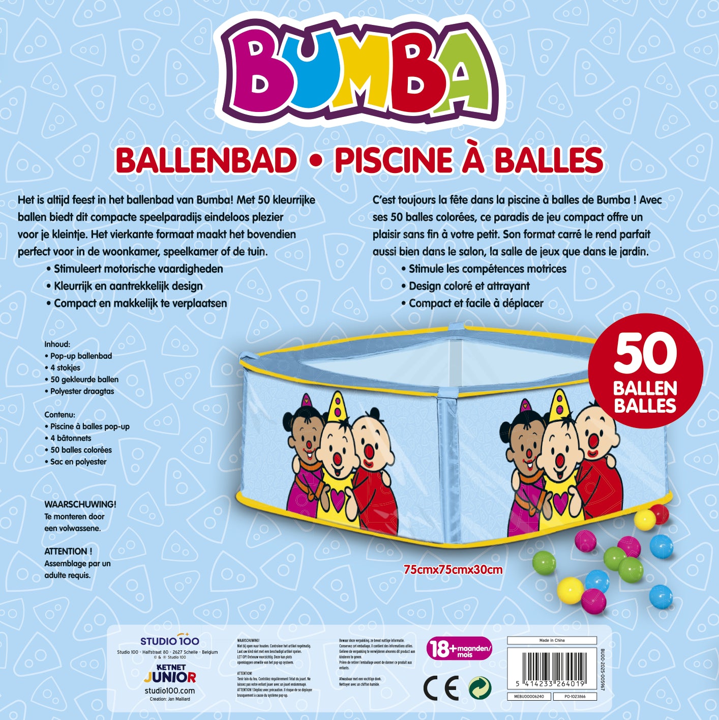 Bumba Ballenbad + 50 Ballen - Vierkant