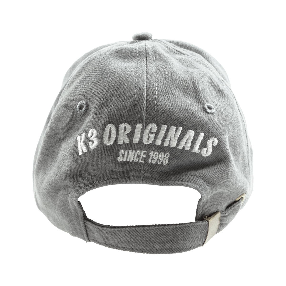 K3 Verkleedhoofddeksel "K3 Originals" – Karen – Kristel – Kathleen - Pet – Baseball Cap – Vintage – Grijs