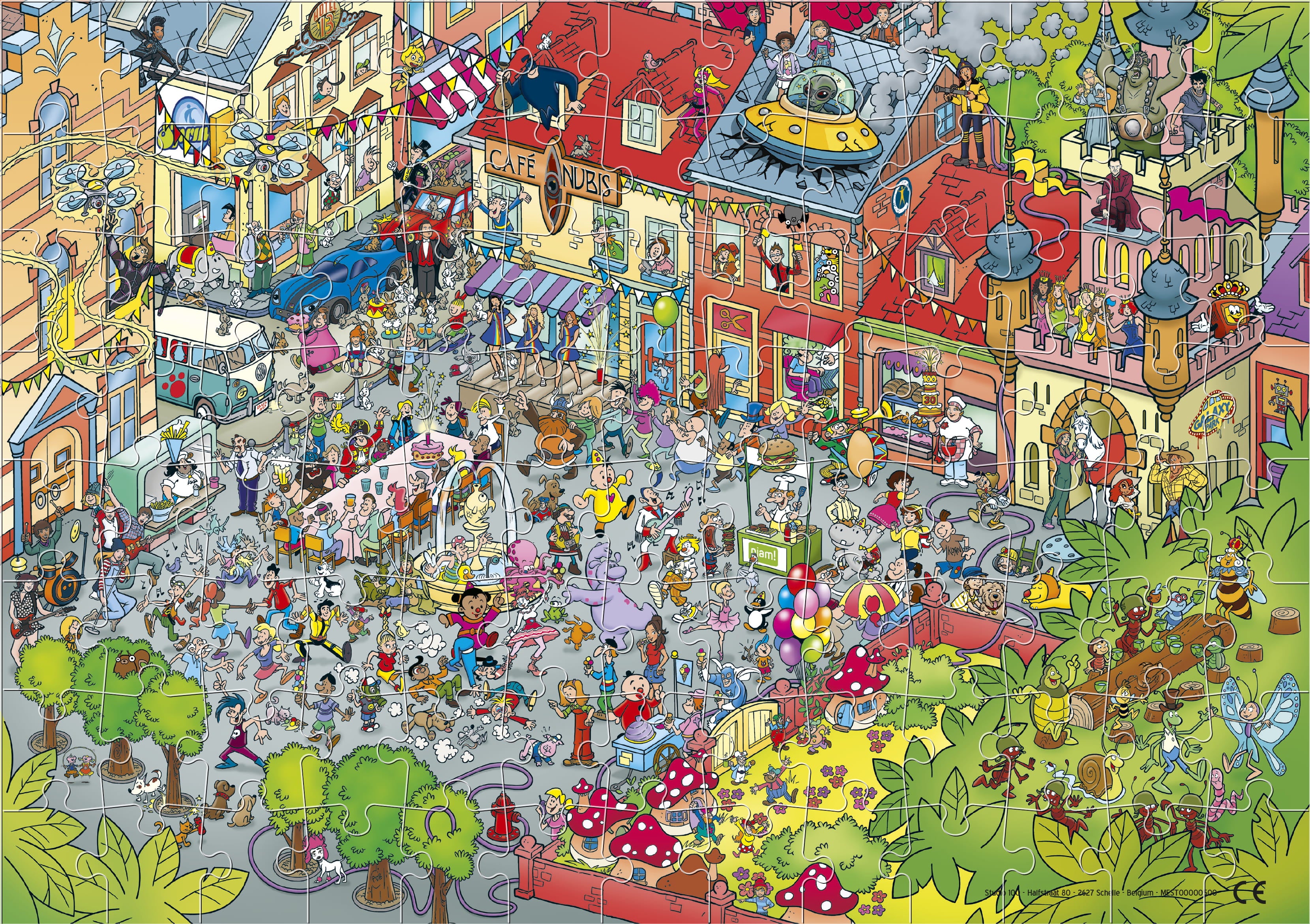 Studio 100 30 jaar Studio 100 - 2 puzzels in 1 - 104 & 1000 stukjes - FSC