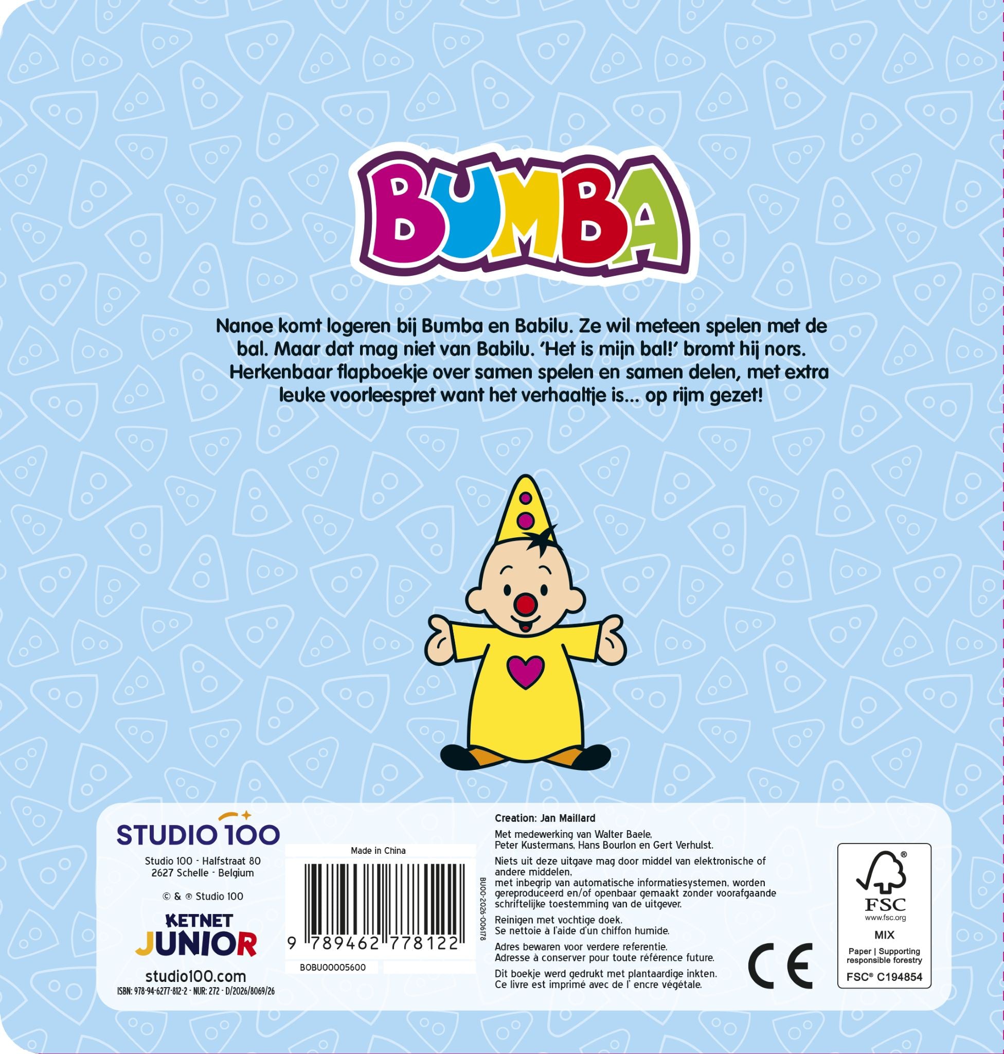 Bumba - Kartonboek met flapjes -  Samen spelen, samen delen - FSC