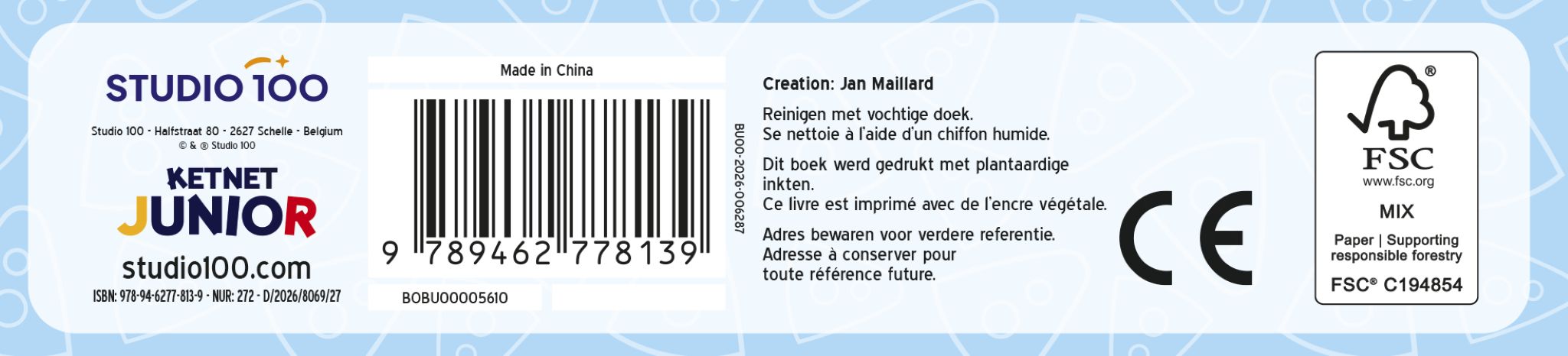 Bumba - Klokboek - Van goedemorgen naar slaapwel - FSC