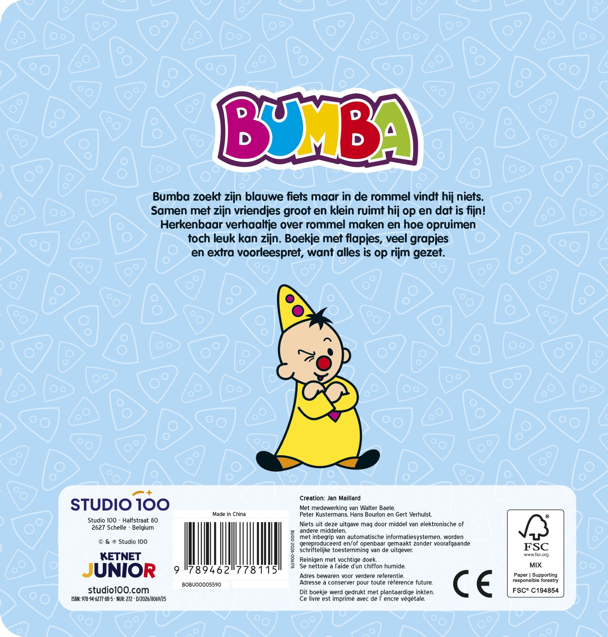 Bumba - Kartonboek met flapjes - Ik ruim op, dat is top! - FSC