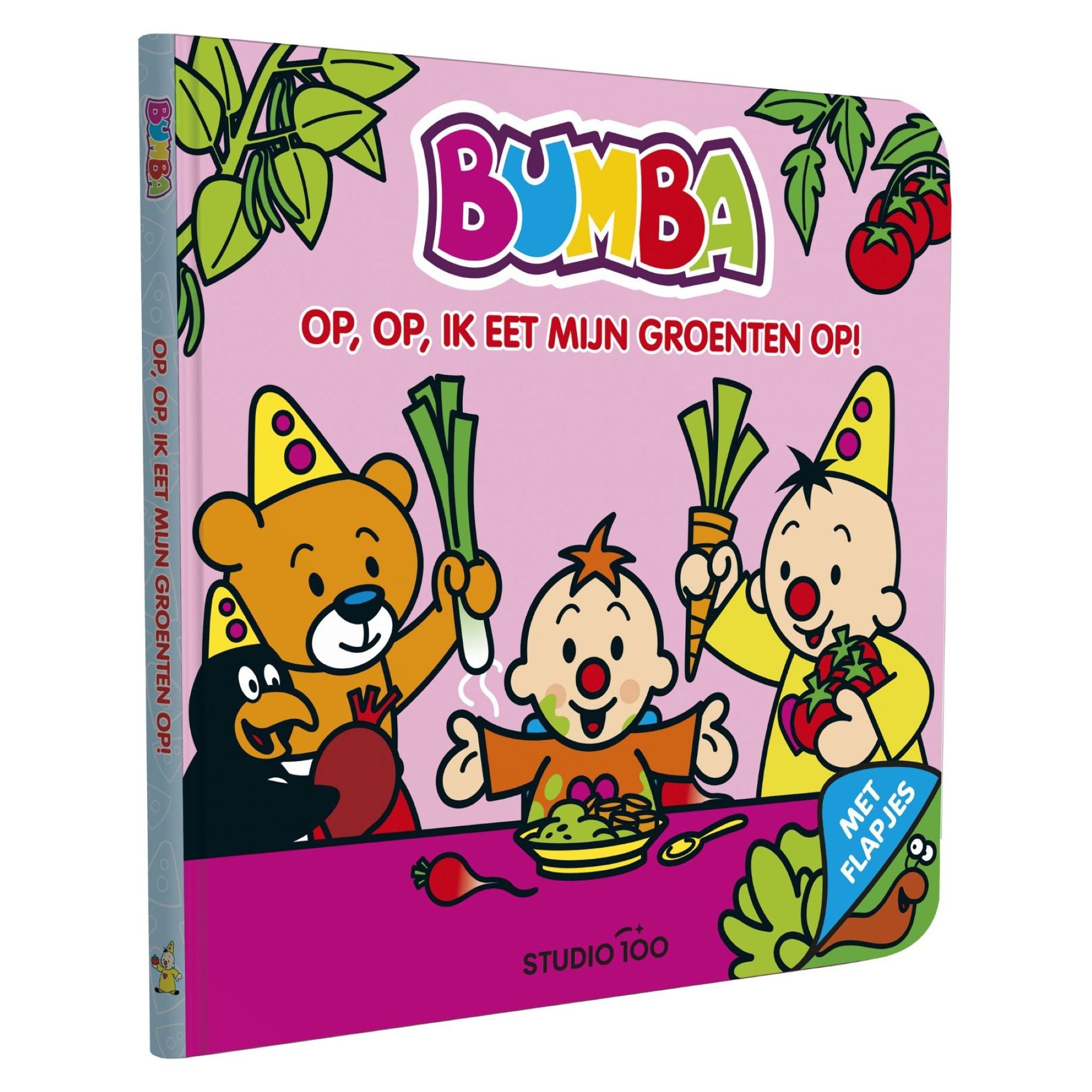 Bumba - Kartonboek met flapjes - Op, op, ik eet mijn groenten op - FSC
