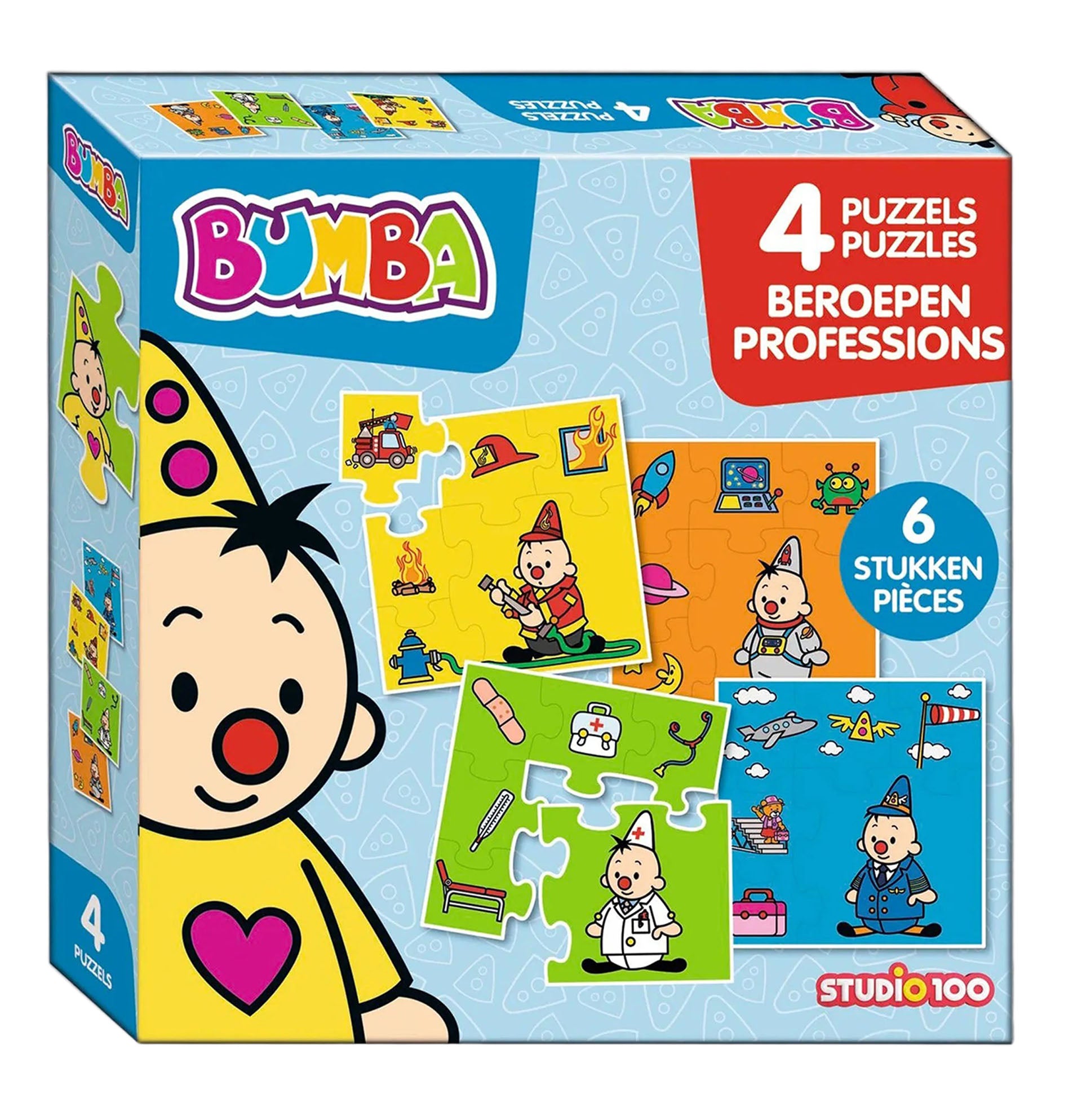 Bumba Puzzel 4 in 1 "Beroepen" – 4 x 6 stukken