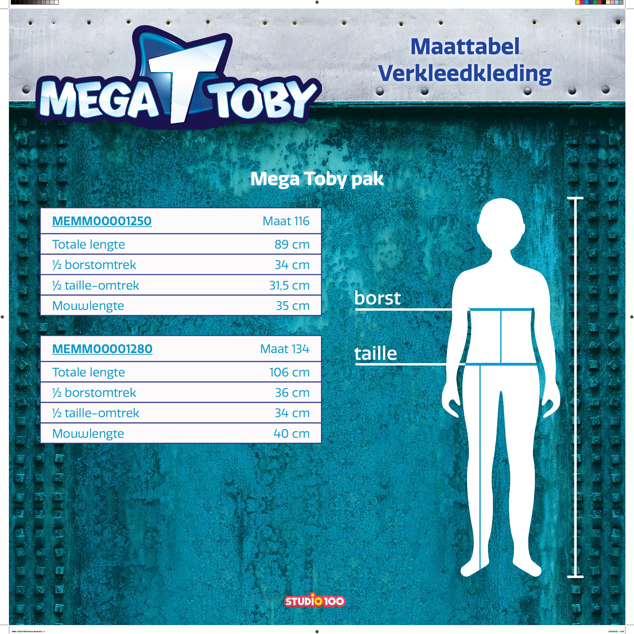 Mega Toby Verkleedkleding "Verkleedpak"