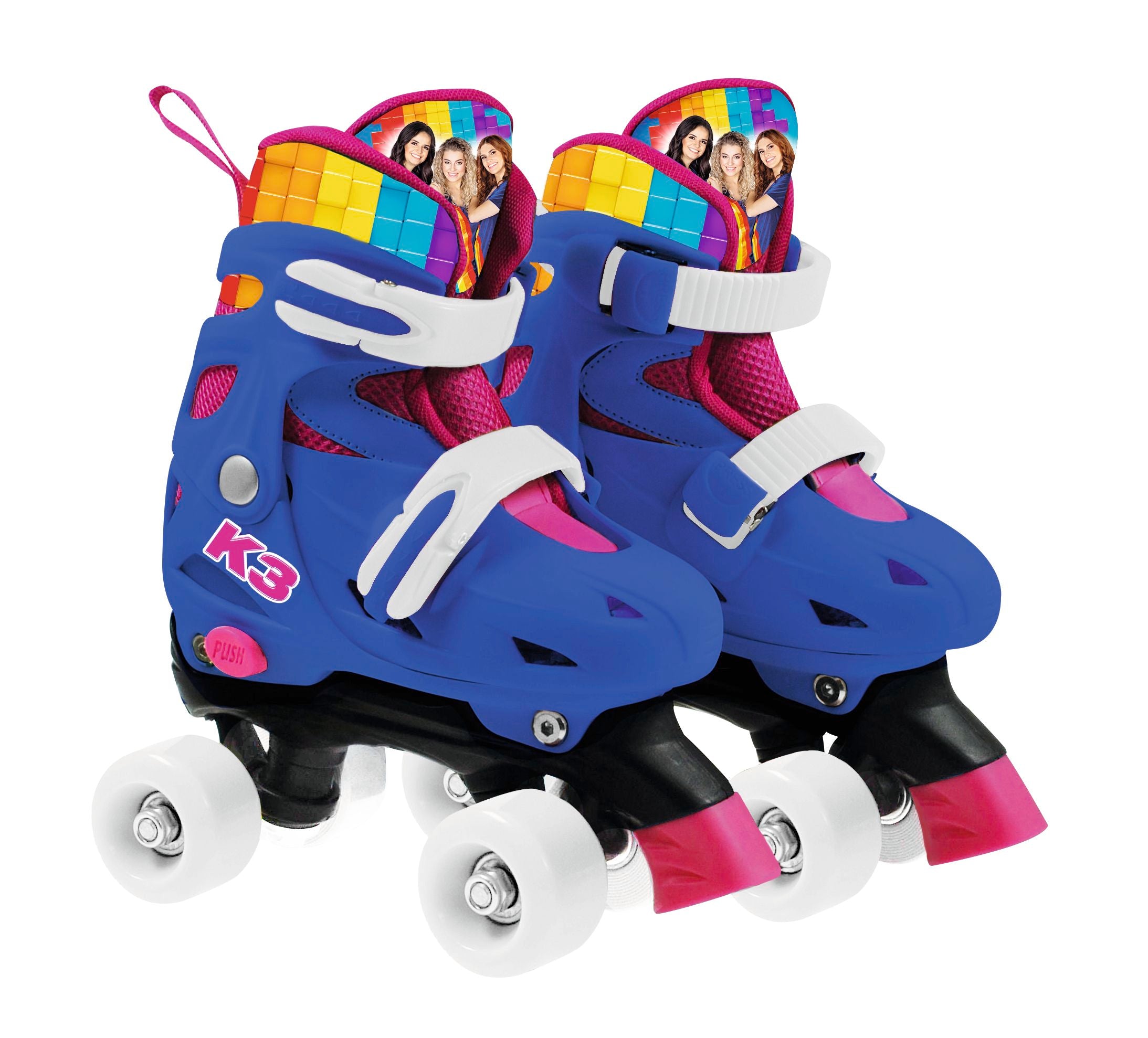 K3 Rolschaatsen "Regenboog Met verstelbare schoen" – Maat 34/37