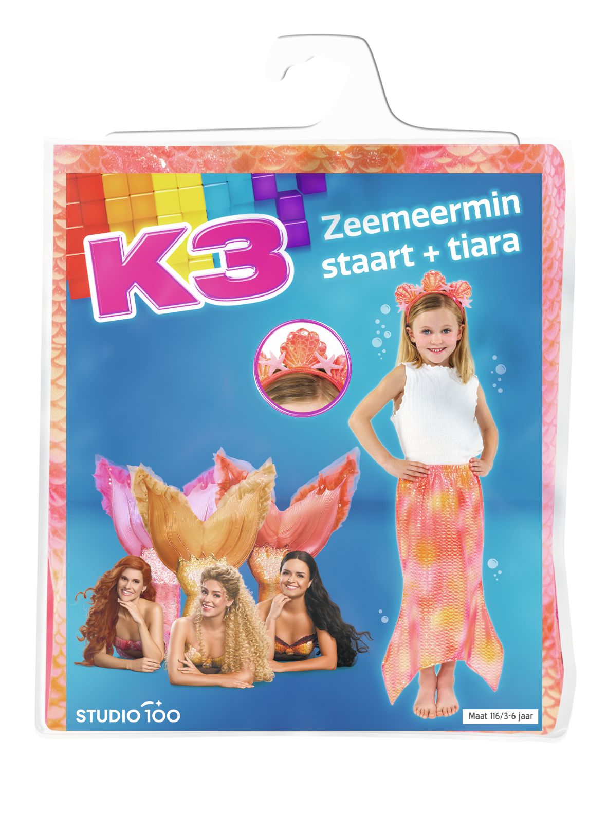 K3 Zeemeerminstaart en tiara – Maat 1