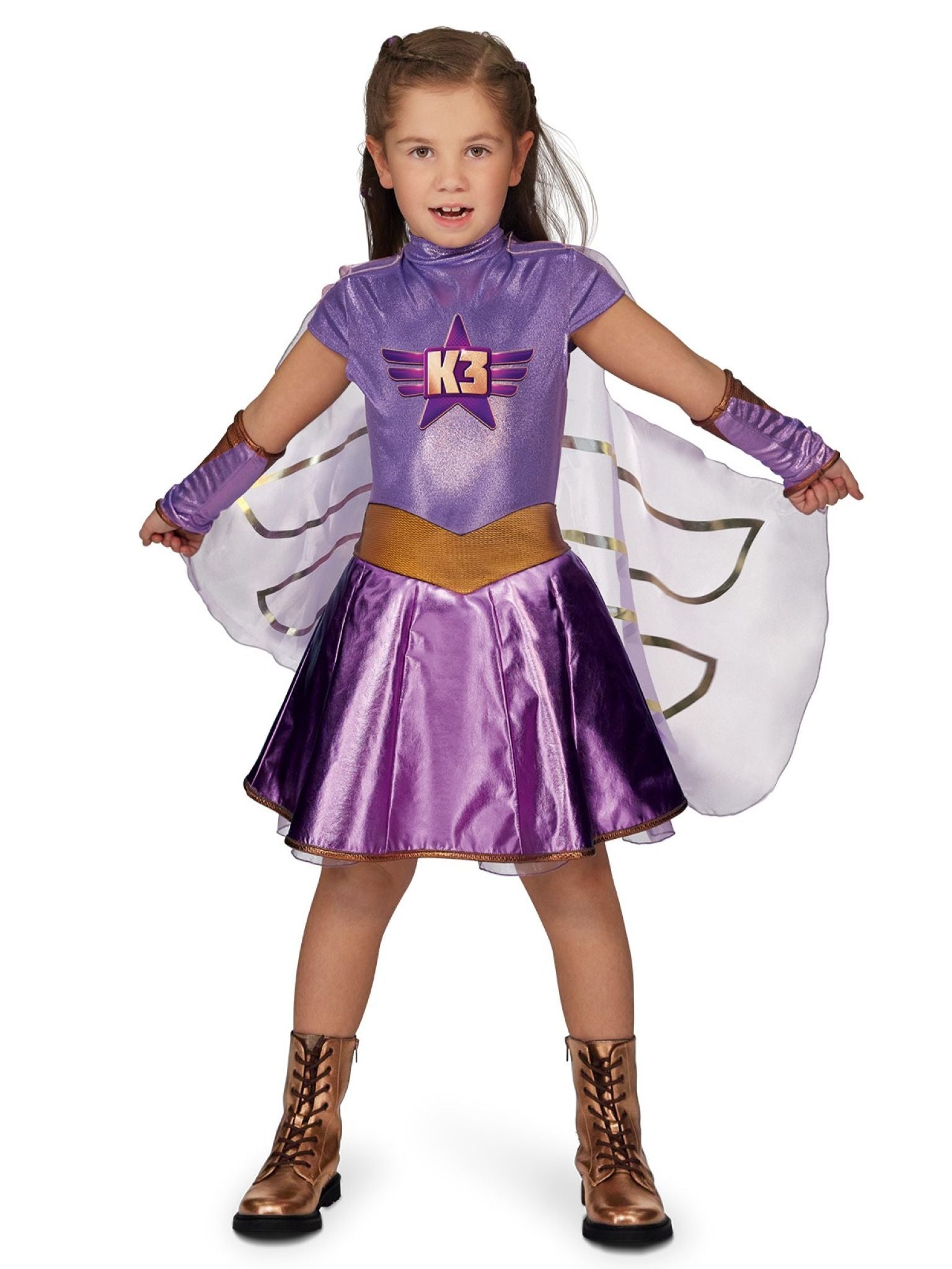 K3 - Verkleedkleding - Verkleedjurk superhelden - 6 tot 8 jaar - Maat 134