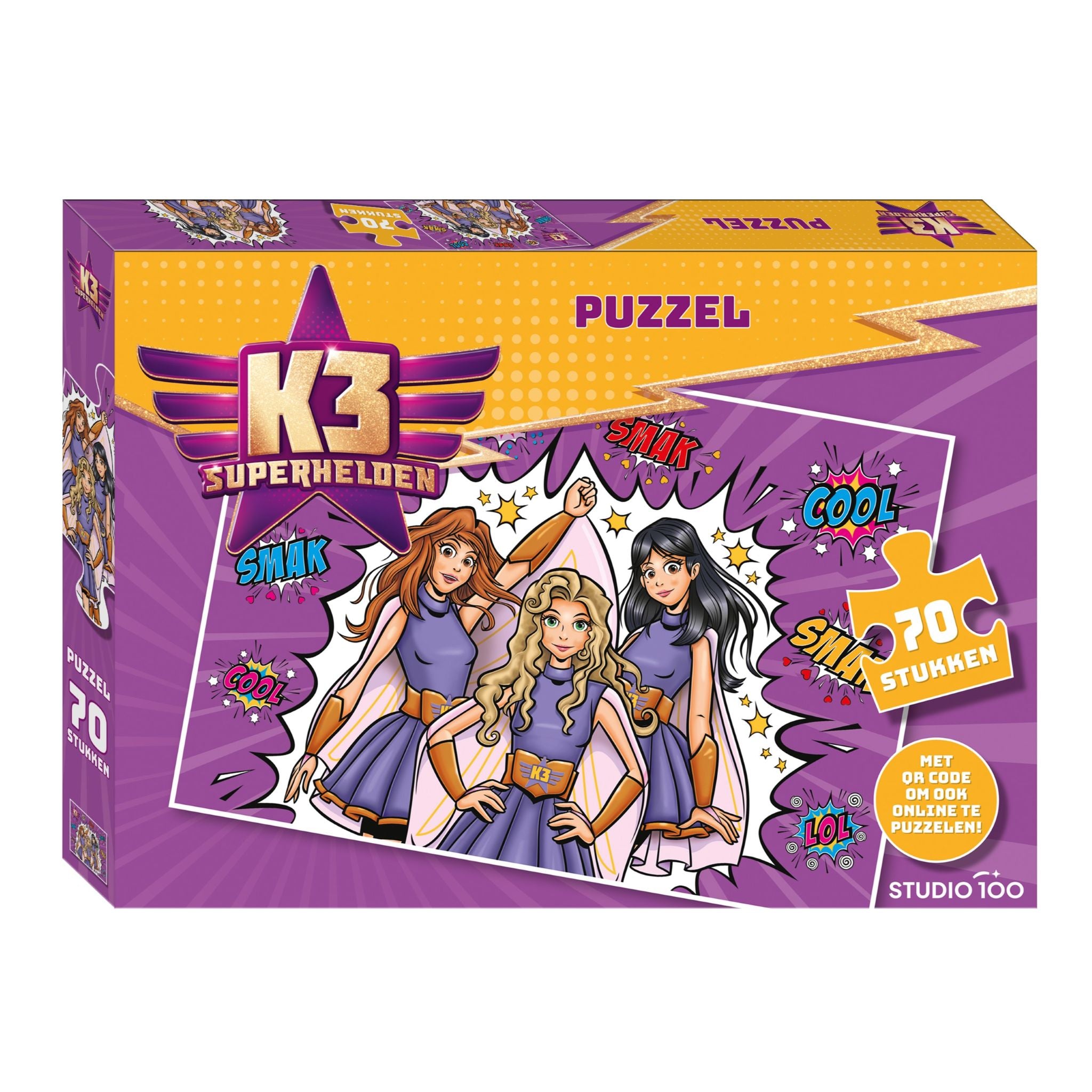 K3 - Puzzel - Superhelden - 70 stukken