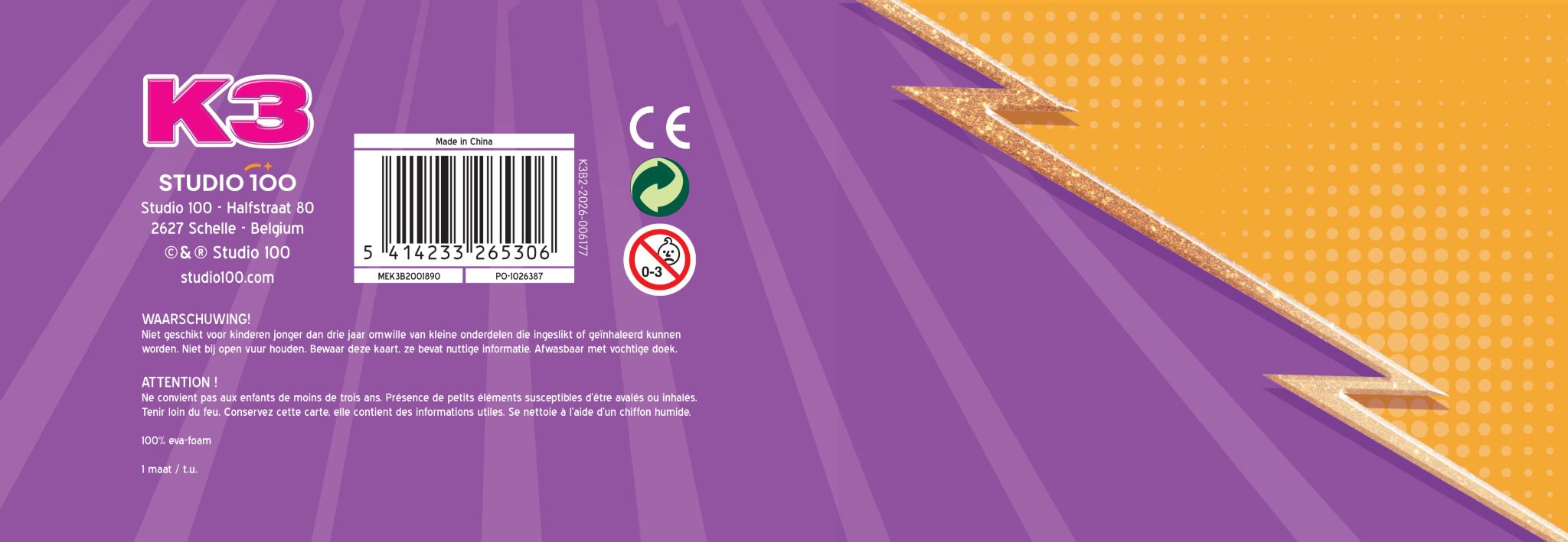 K3 - Verkleedaccessoire - Masker - Superhelden