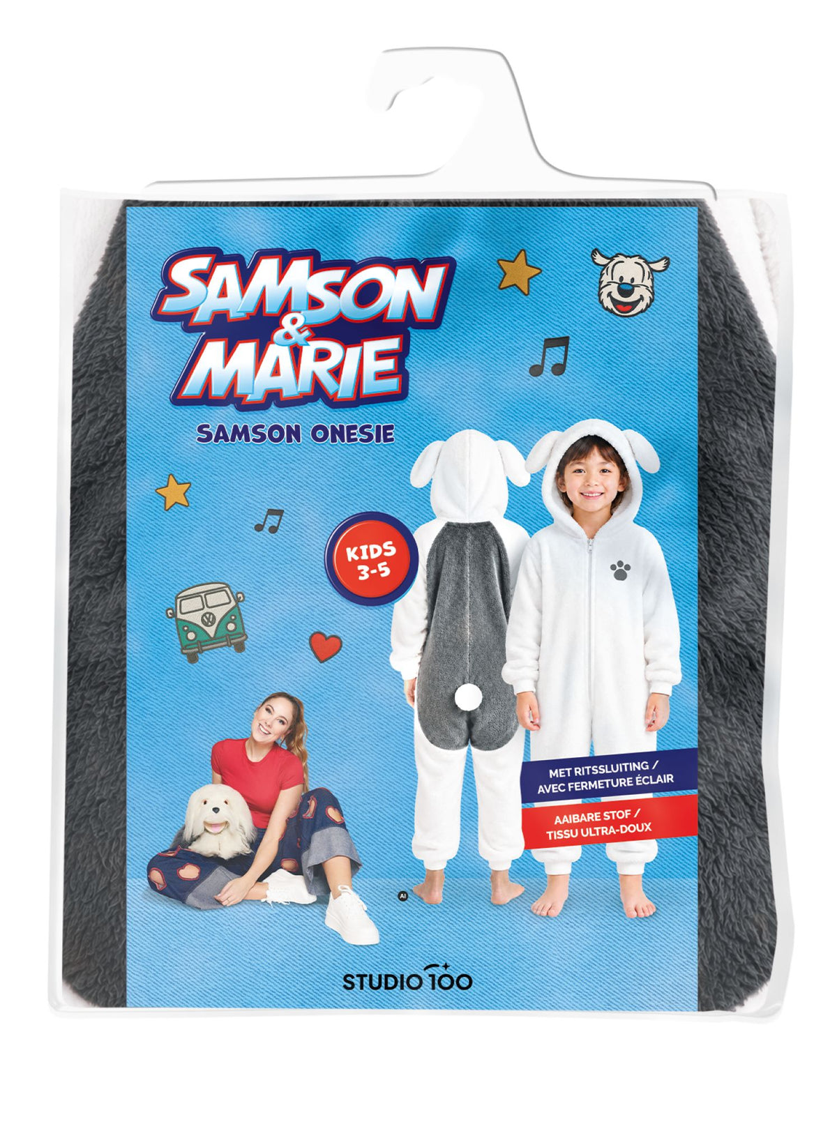 Samson & Marie - Verkleedkleding - Onesie Samson - 3 tot 5 jaar - Maat 116