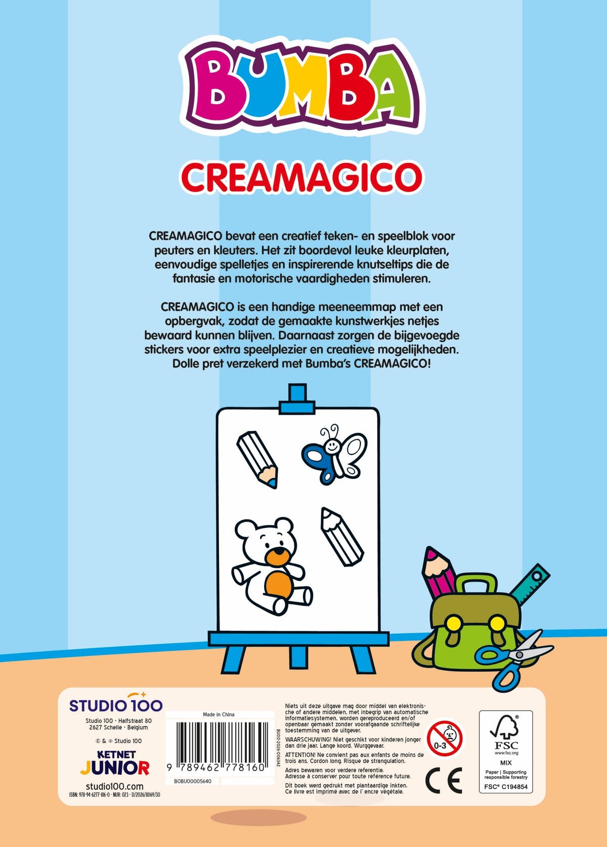 Bumba - Knutselboek in bewaarmap - CreaMagico - FSC
