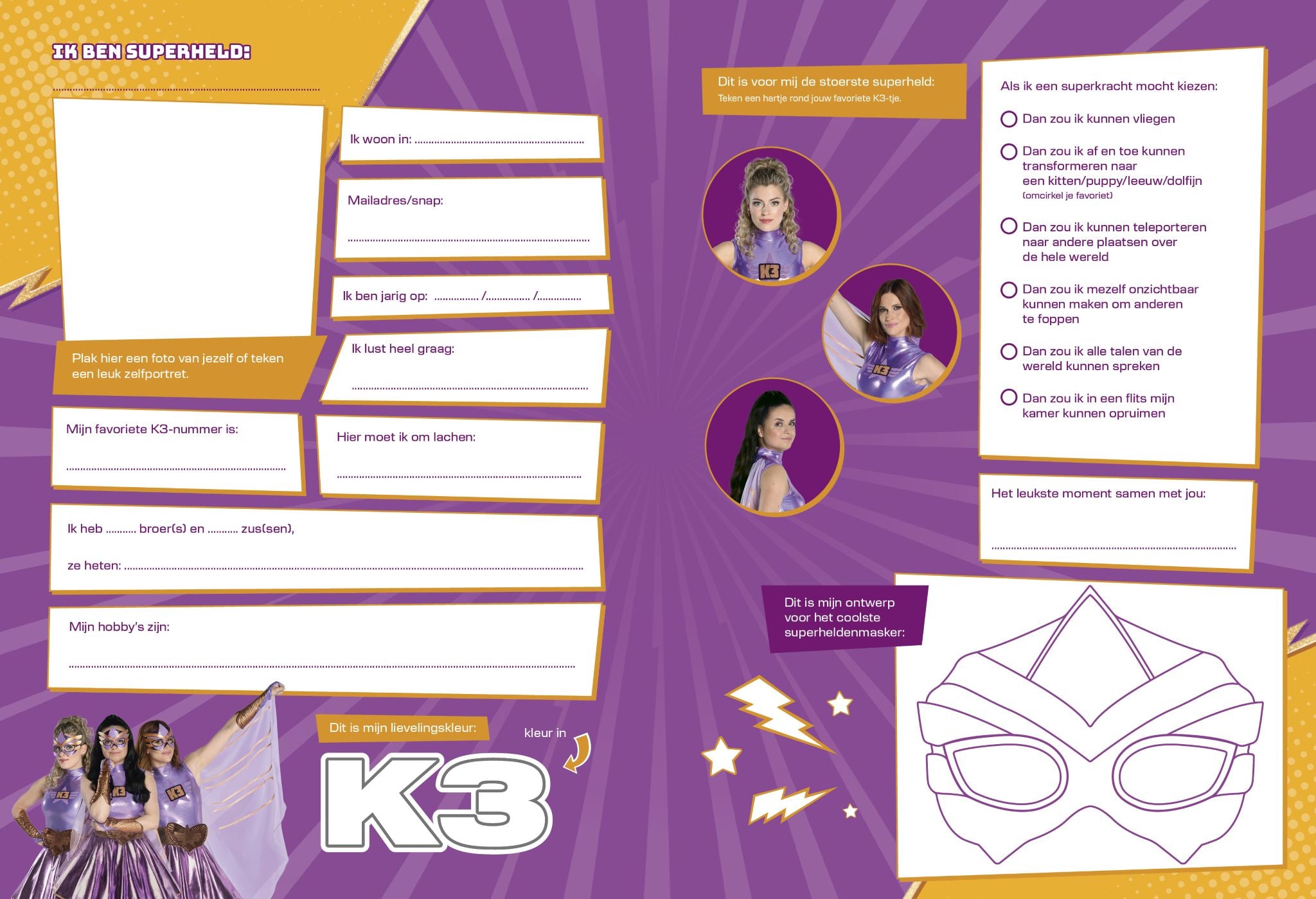 K3 - Vriendenboek - Superhelden - FSC