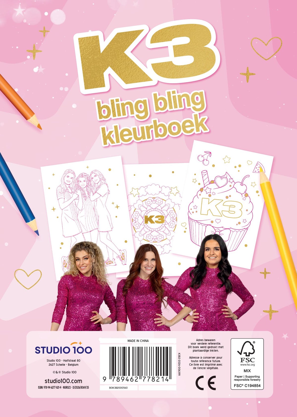 K3 - Kleurboek - Bling bling kleurboek - FSC